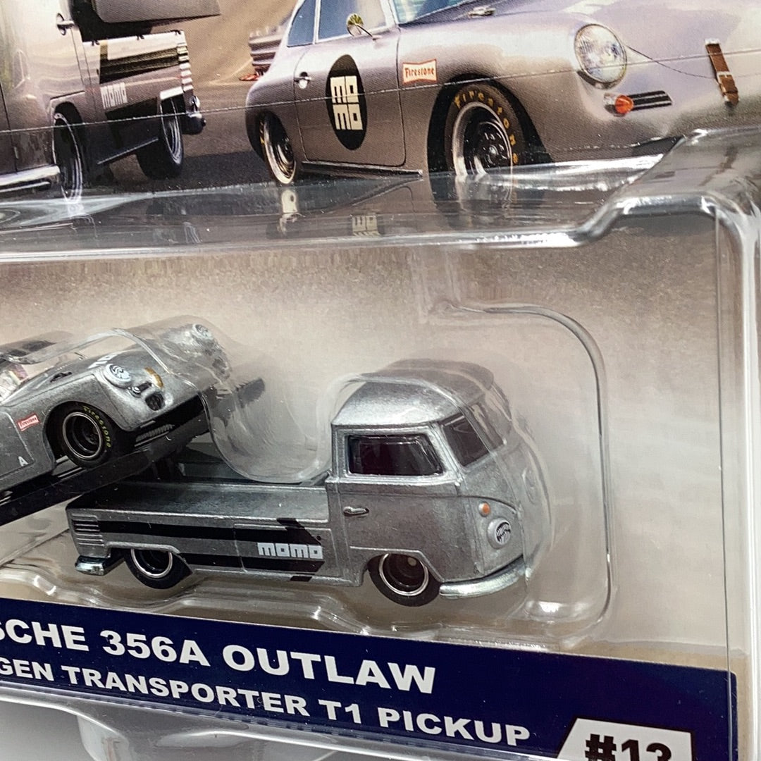 Hot wheels car culture team transport #13 Porsche 356A outlaw Volkswagen transporter T1 Pickup 278G