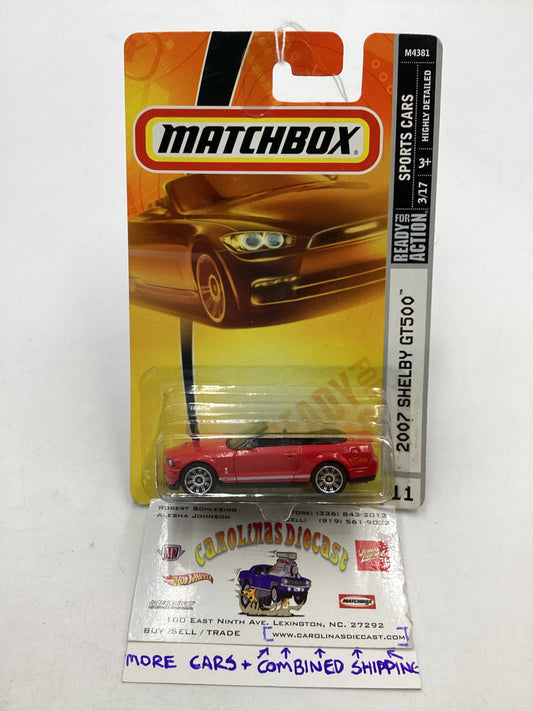 Matchbox #11 Sports Cars 2007 Shelby GT500 Red