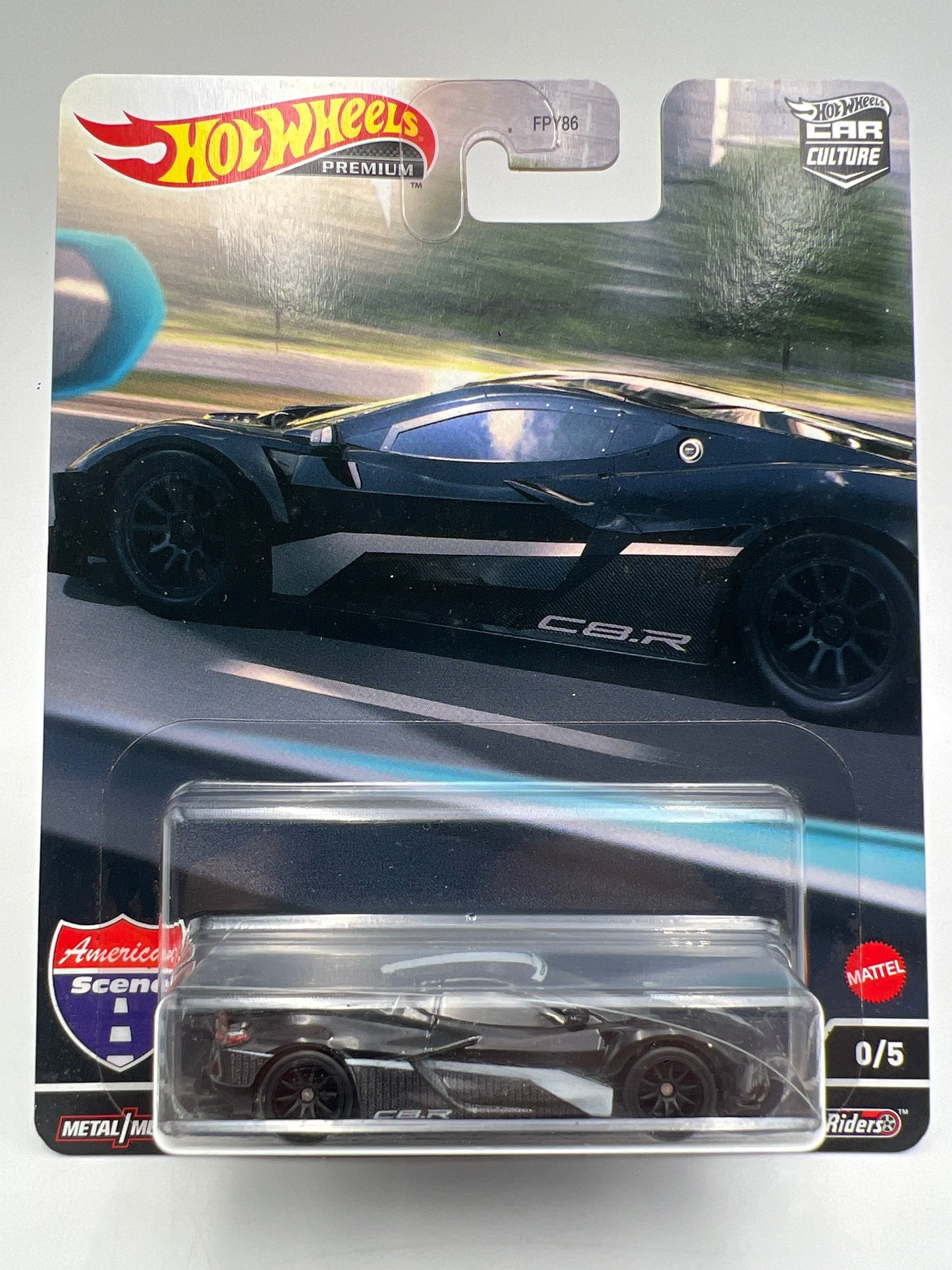 Hot Wheels Premium Car Culture American Scene CHASE #0 Corvette C8.R Black W/Protector