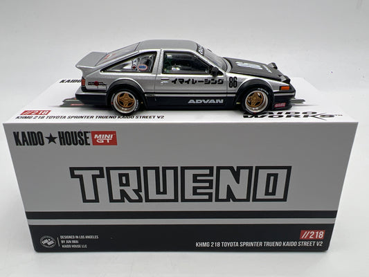 Mini GT Kaido House #218 Toyota Sprinter Trueno Kaido Street V2 Silver