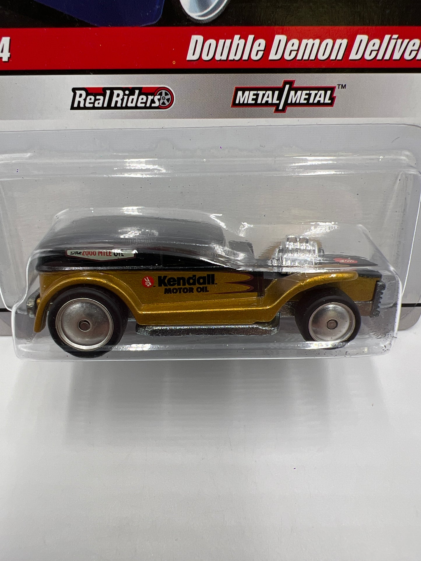 Hot Wheels Slick Rides #30 Double Demon Delivery Kendall Motor Oil Gold 243i