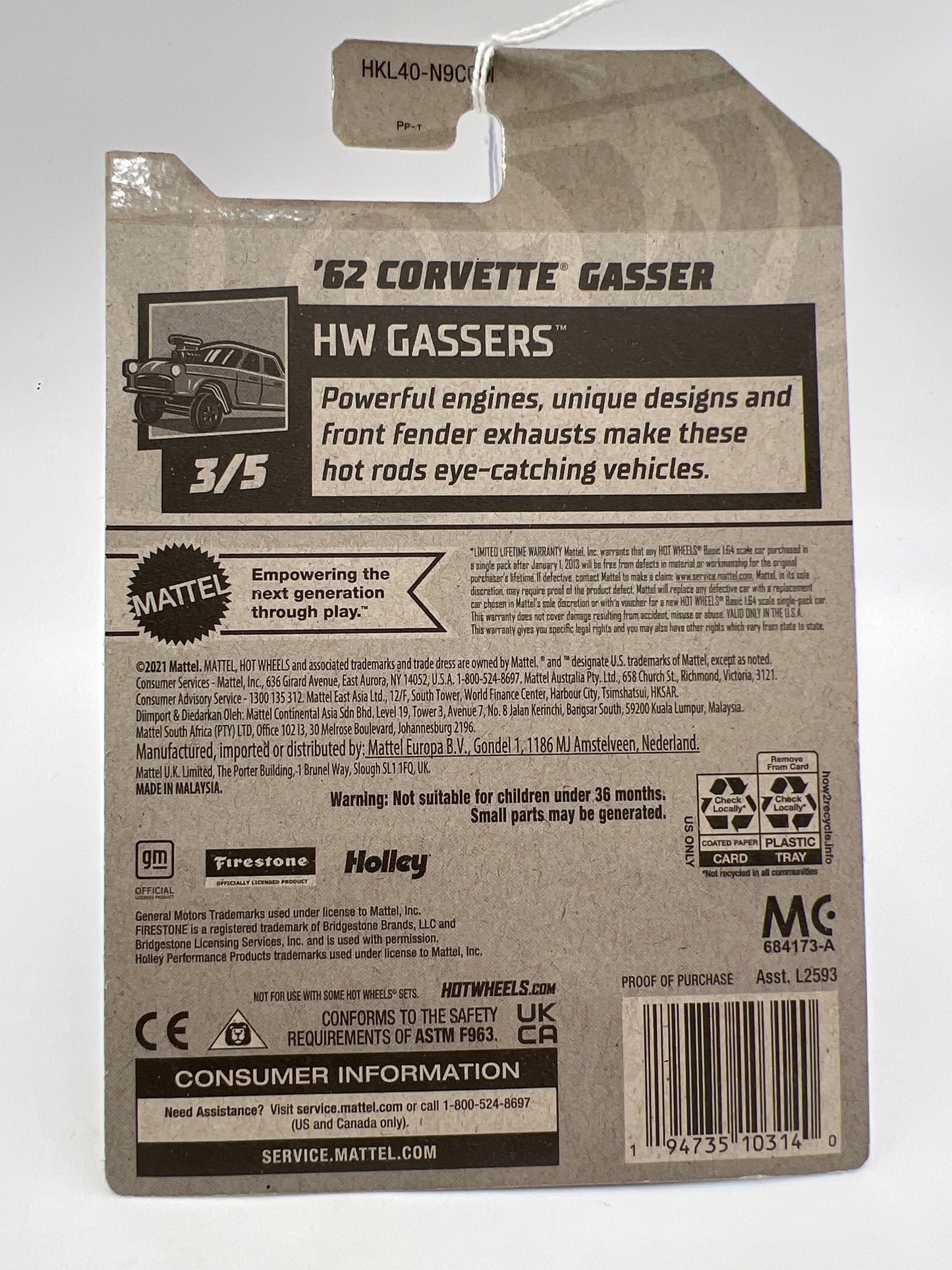 Hot Wheels Store Exclusive #174 62 Corvette Gasser Orange 234C