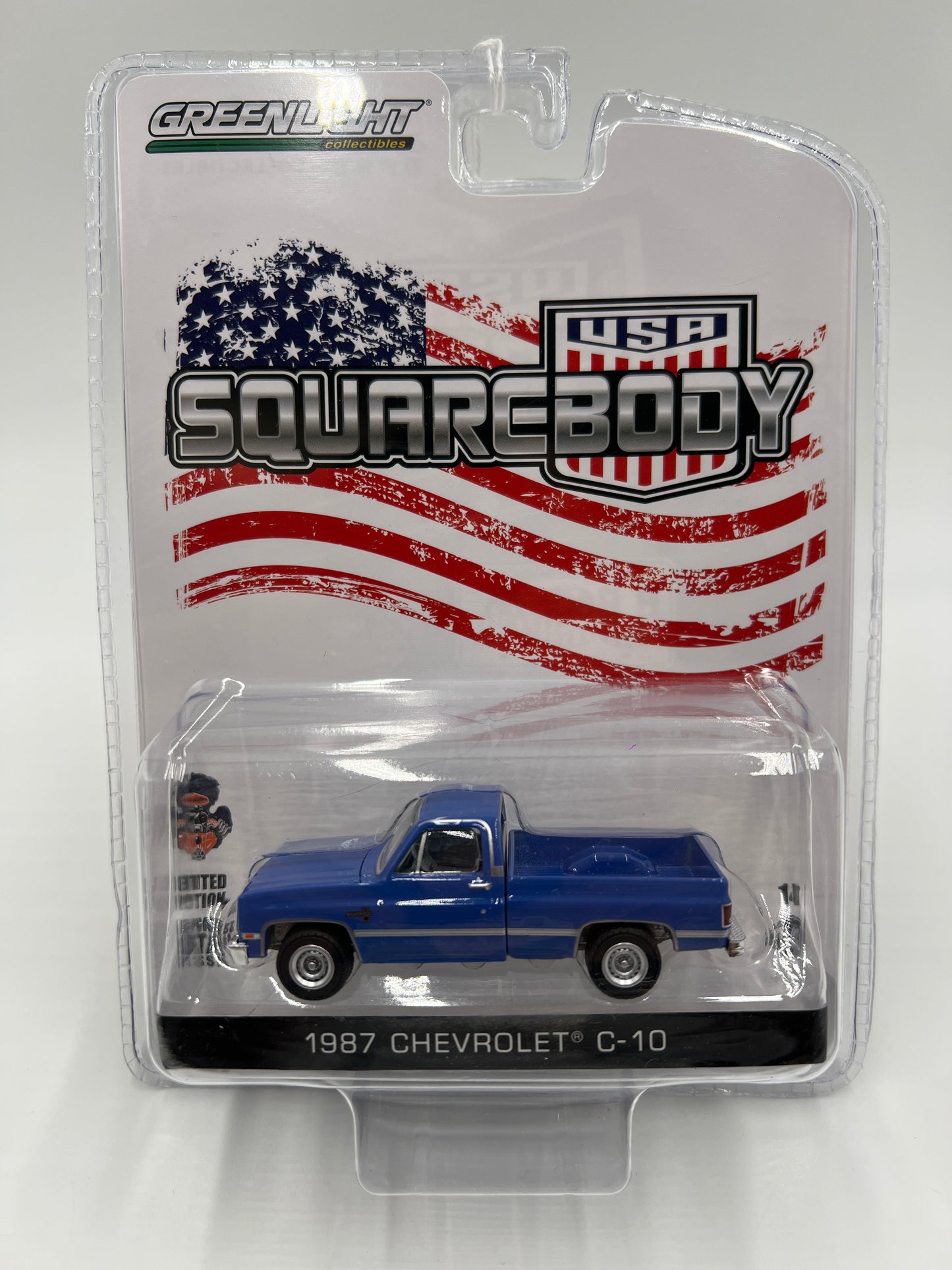 Greenlight Squarebody USA 1/3024 1987 Chevrolet C-10 Blue See Description 181D