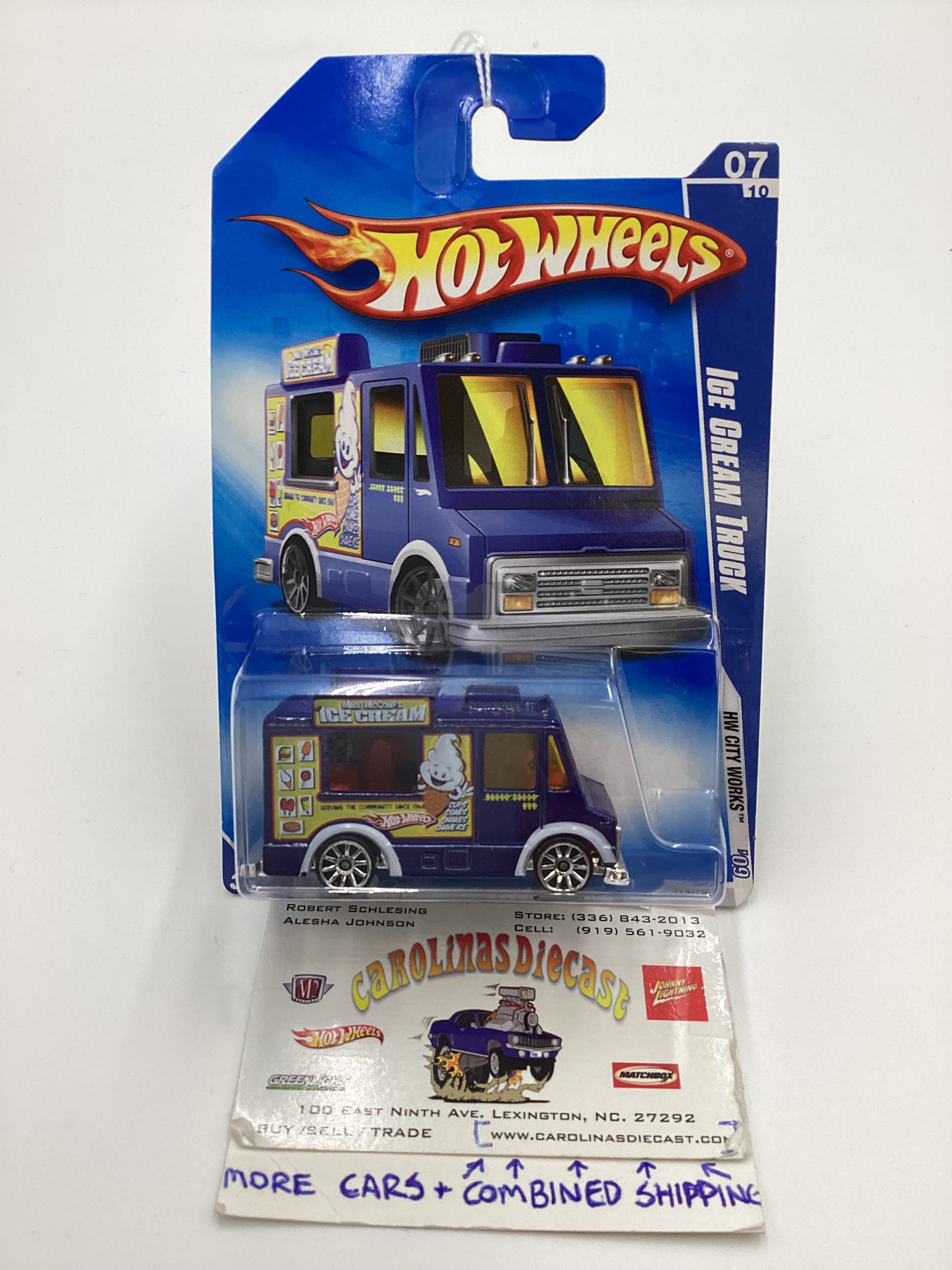 2009 Hot wheels #113 Ice Cream Truck Blue GG2 – carolinasdiecast