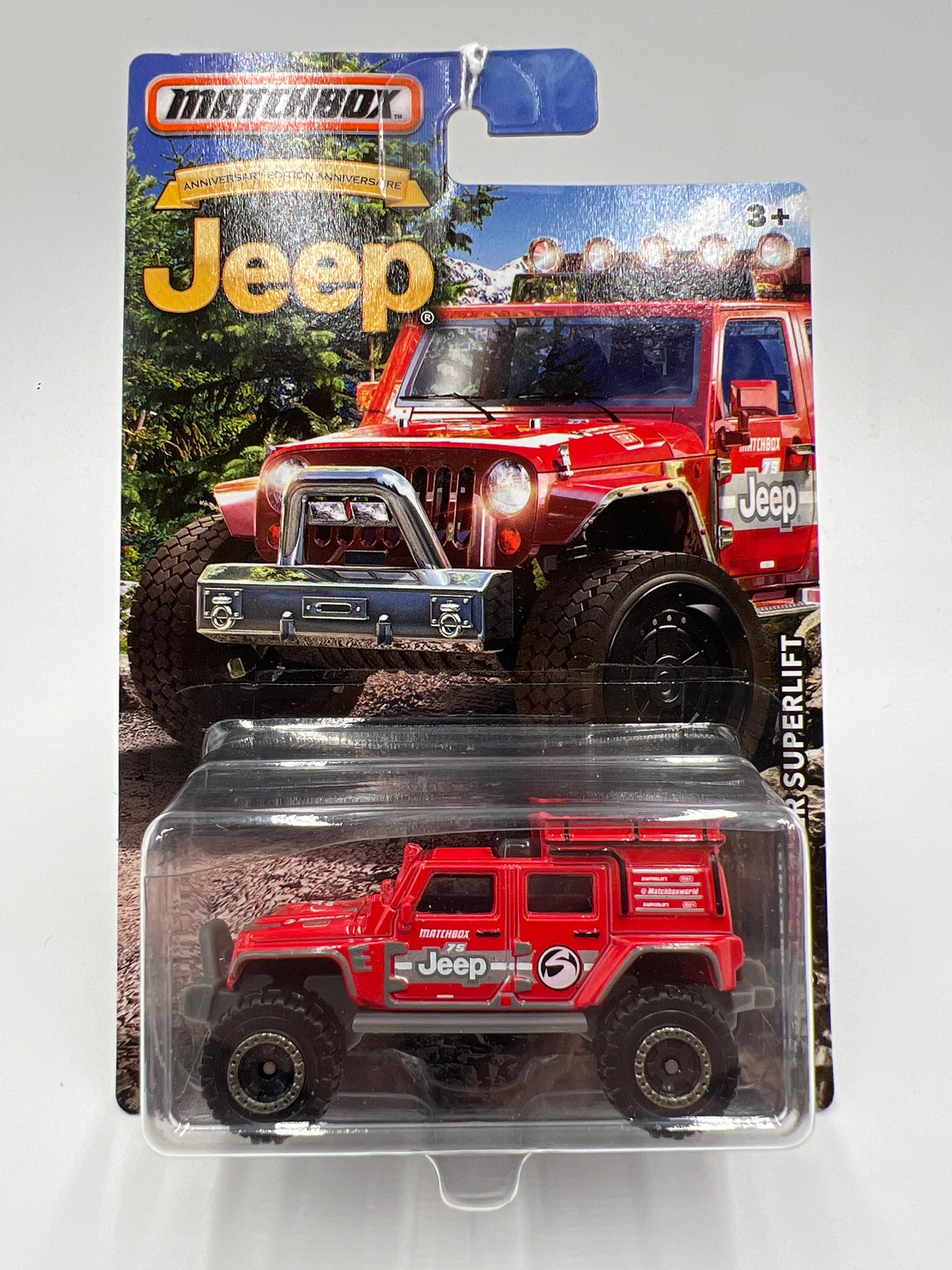 Matchbox Jeep Anniversary Edition Series Jeep Wrangler Superlift Red 157D