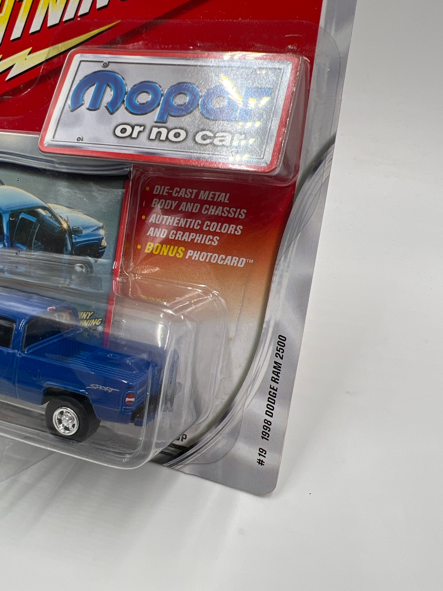 Johnny Lightning Mopar Or No Car #19 1998 Dodge Ram 2500 Blue