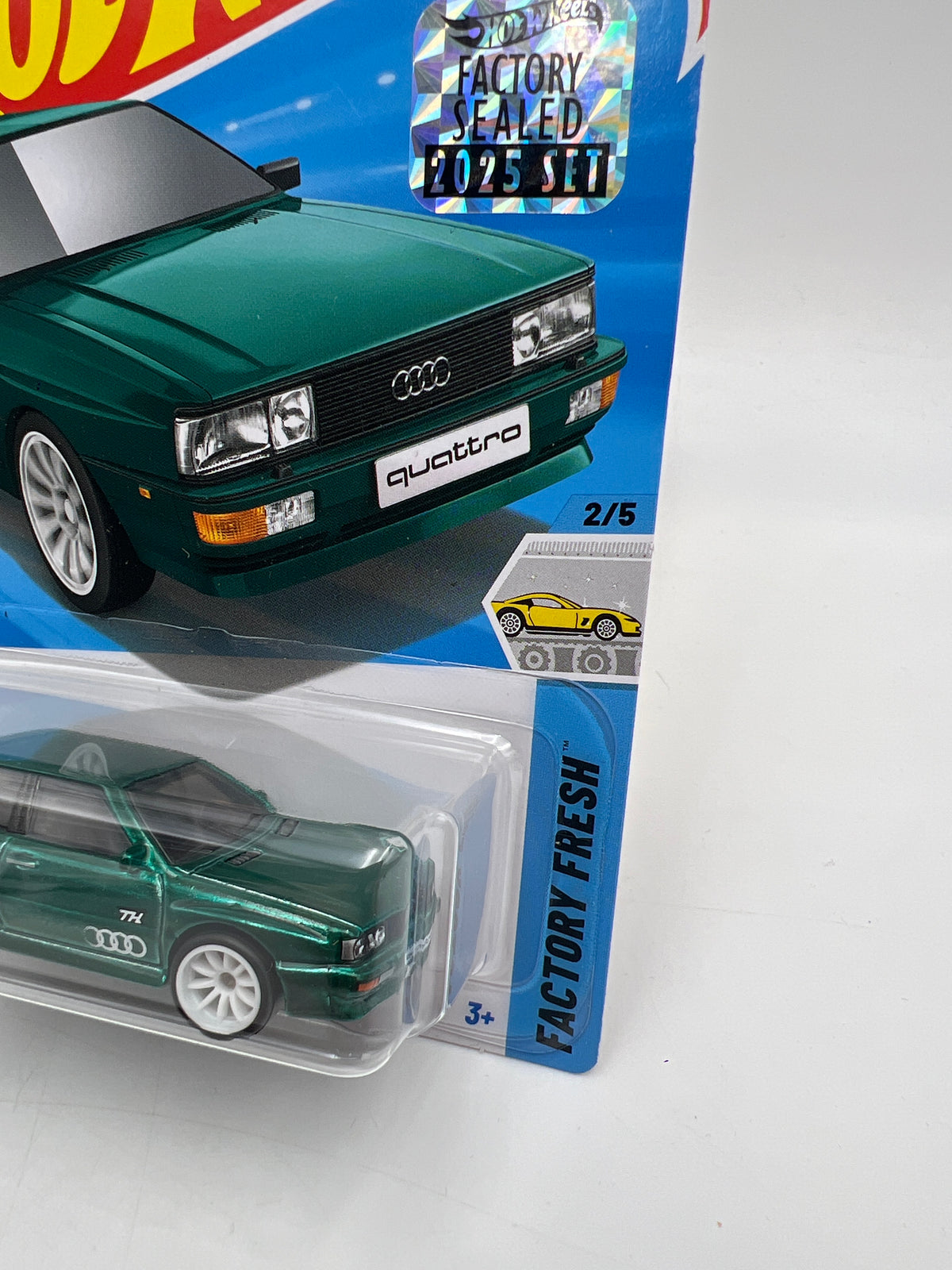 2025 Hot Wheels Factory Sealed Super Treasure Hunt #16 87 Audi Quattro Green W/Protector