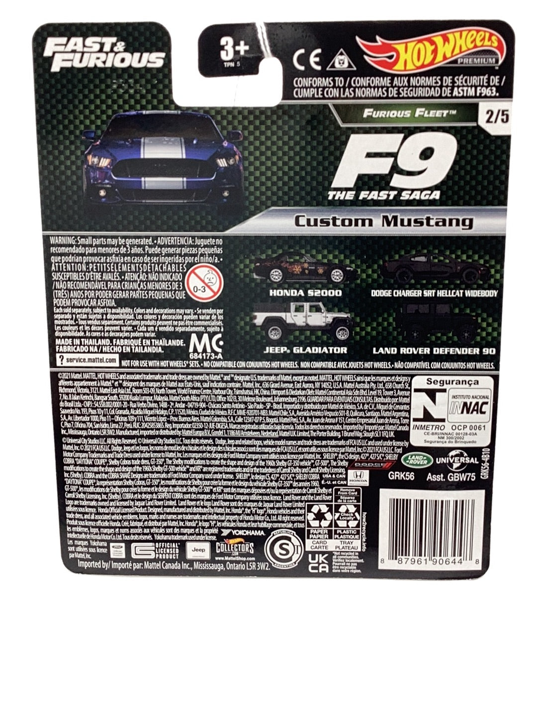 Hot Wheels fast and furious furious fleet #2 Custom Mustang 246H