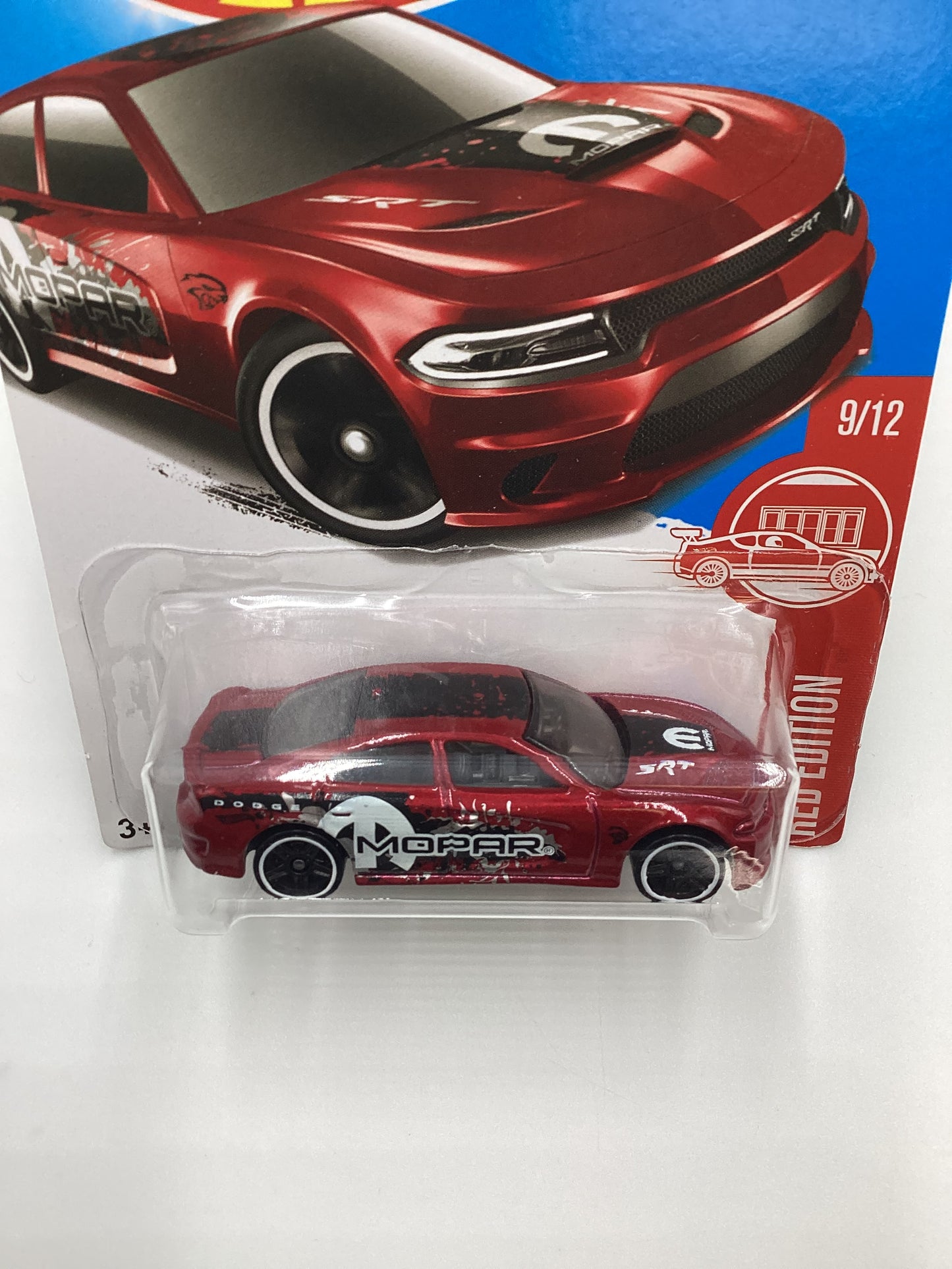 2016 Hot Wheels 15 Dodge Charger SRT Red Edition Cracked Blister 148D