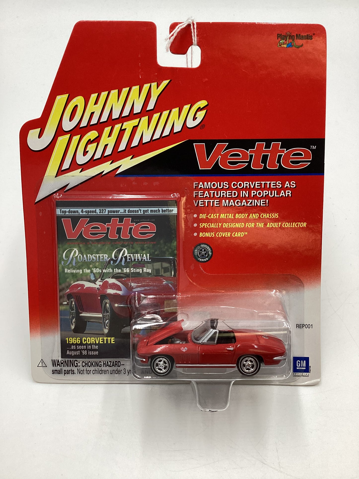 Johnny Lightning Vette Roadster Revival 1966 Corvette Red 185B