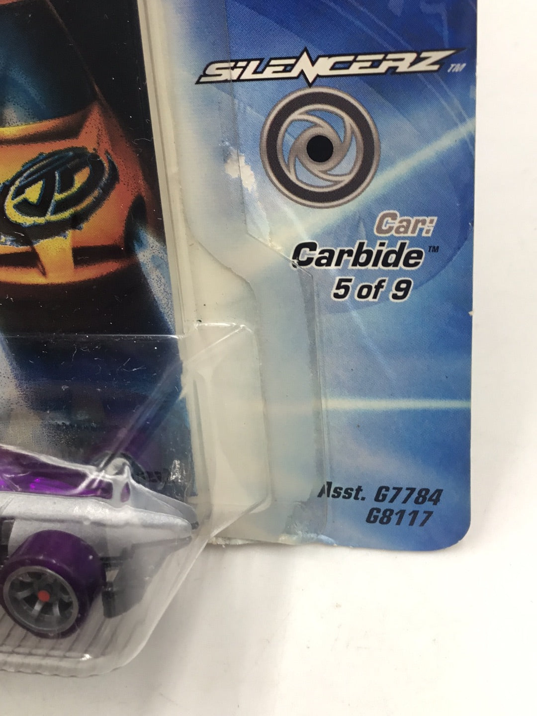 Hot wheels Acceleracers Silencerz Carbide 5 of 9 US card (Bad Card)