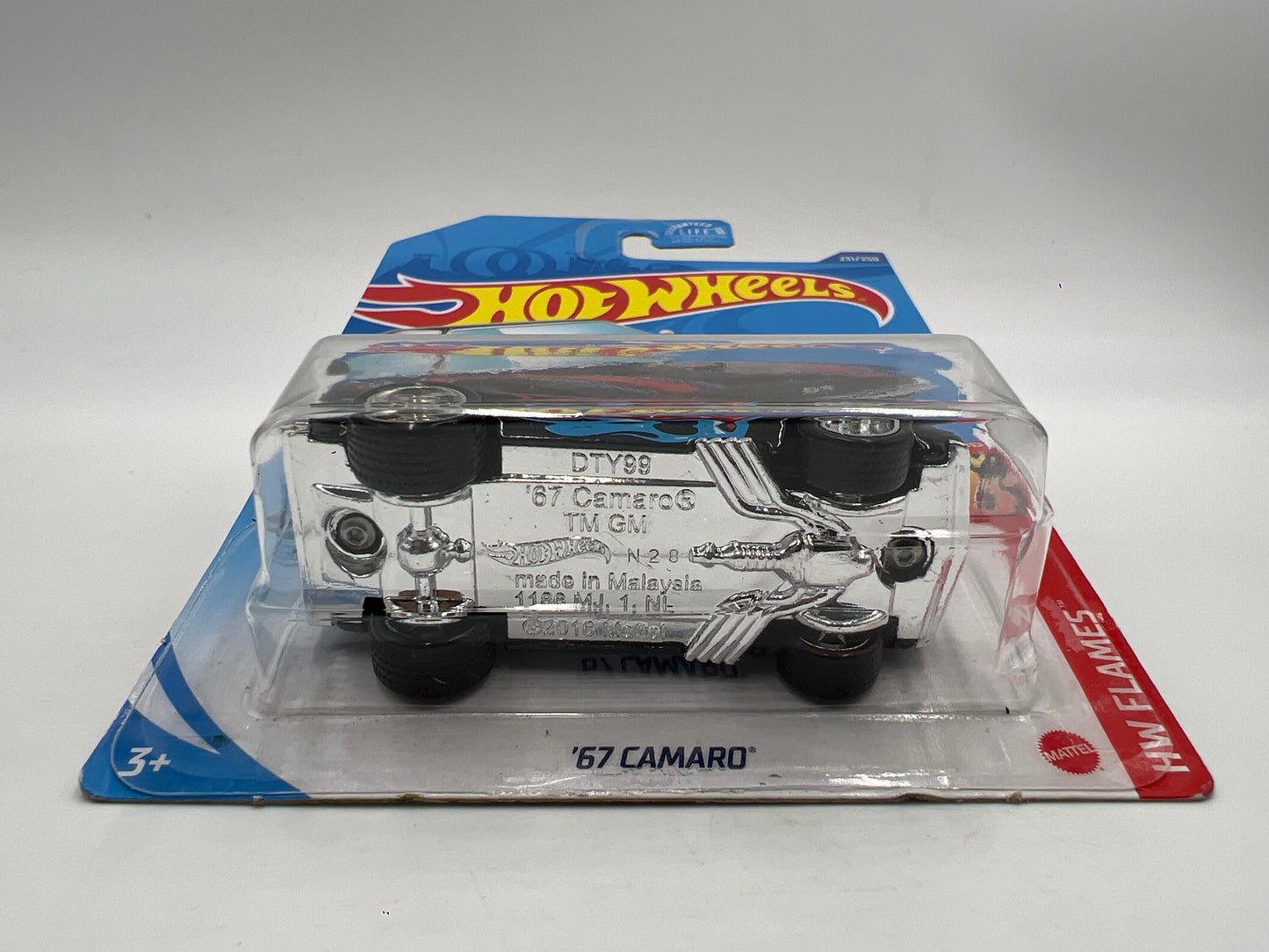 Hot Wheels 67 Camaro Kroger Exclusive Black Wheel Swap Custom On Card W/Protector SR