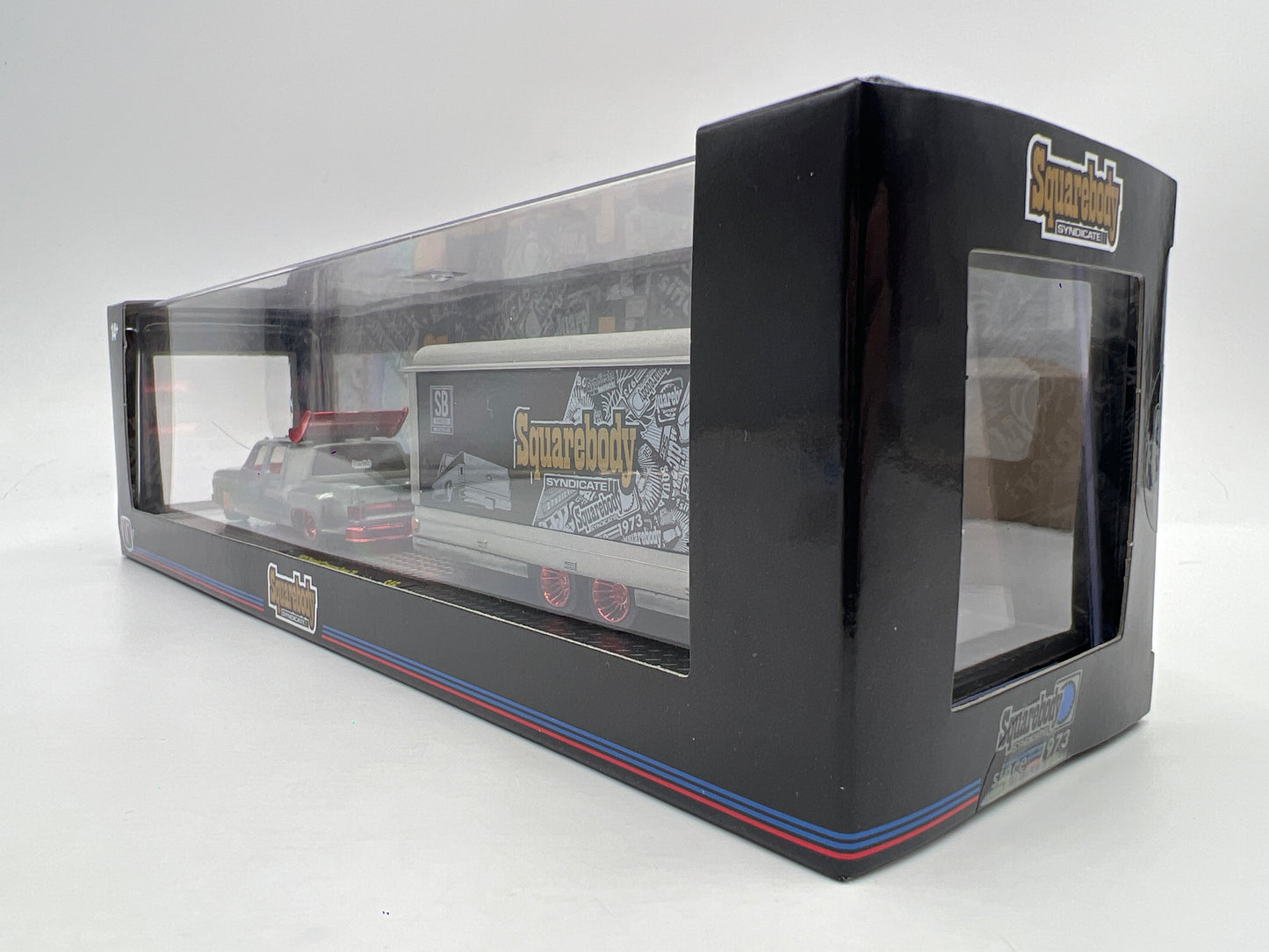 M2 Machines Auto Haulers Squarebody Syndicate RAW CHASE 1/250 1973 Cheyenne Super 30 & 1973 GMC Sierra Grande Square 1 S45