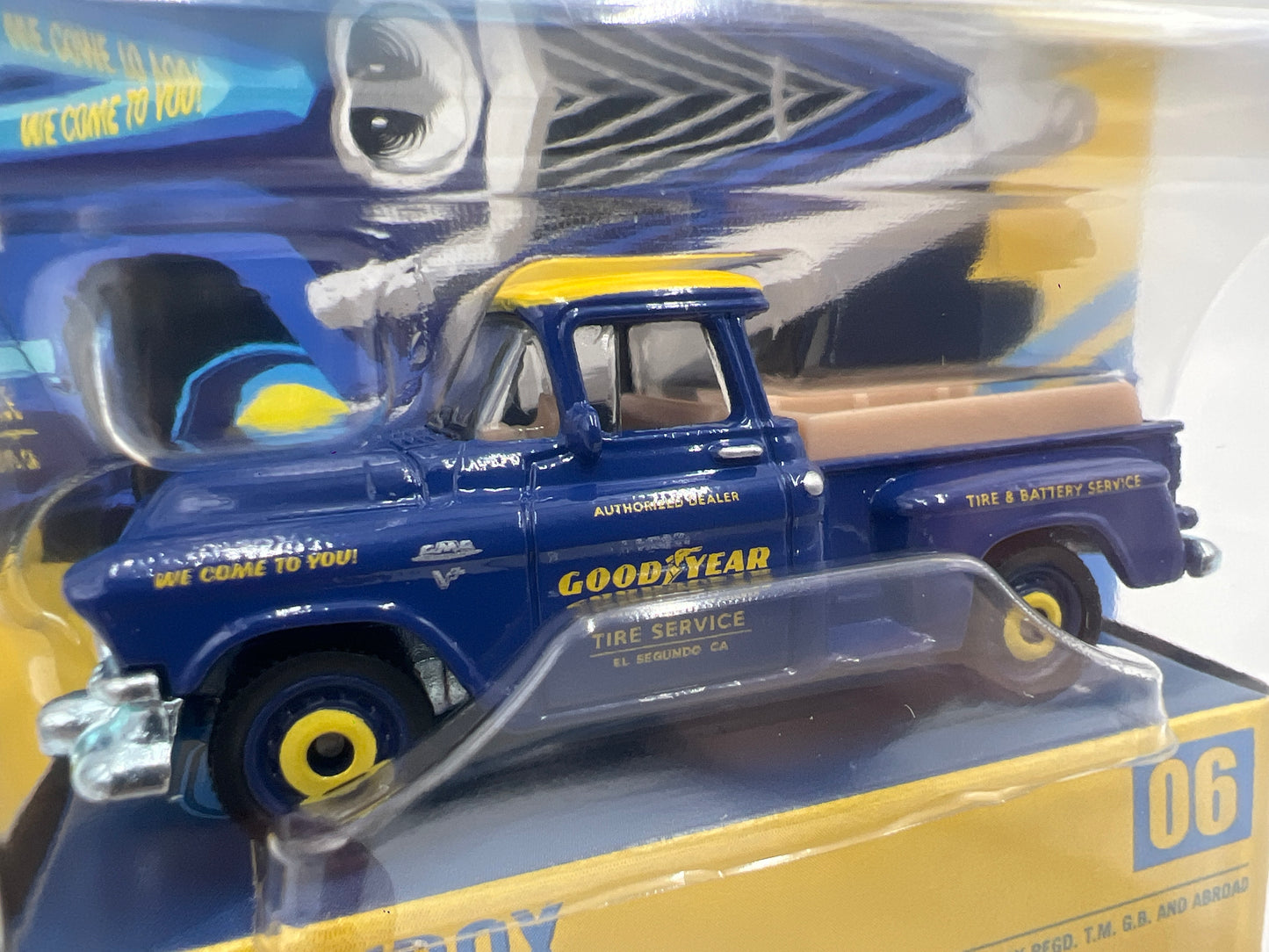 2025 Matchbox Collectors #6 57 GMC Stepside Blue Goodyear 169C