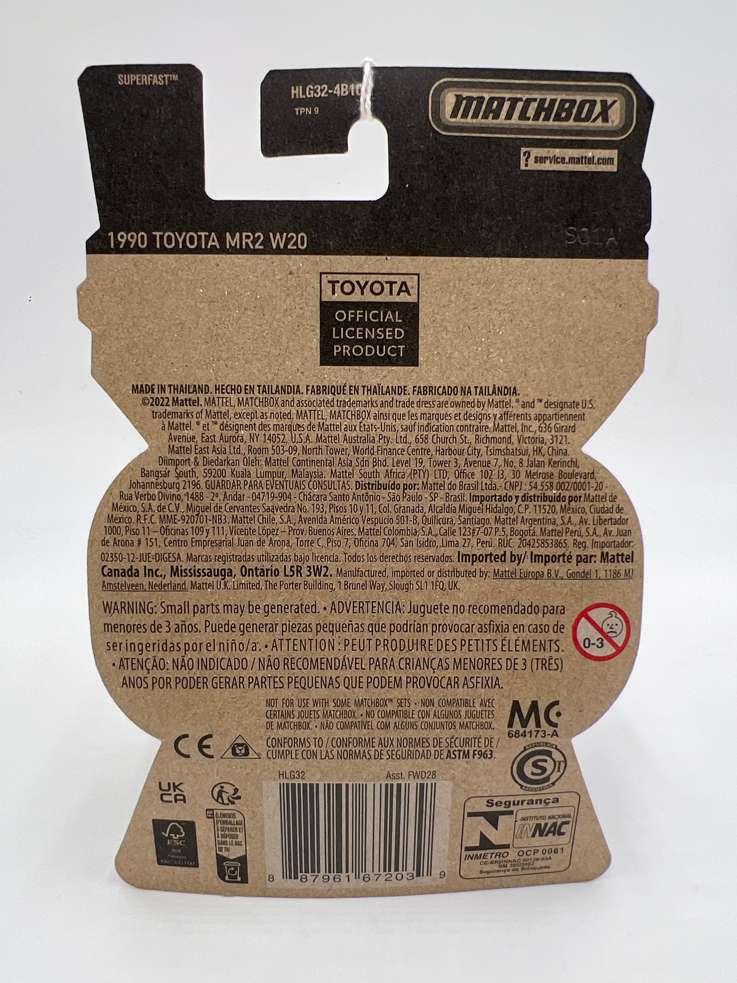 Matchbox Moving Parts #47 1990 Toyota MR2 W20 White W/Headlights Up SR