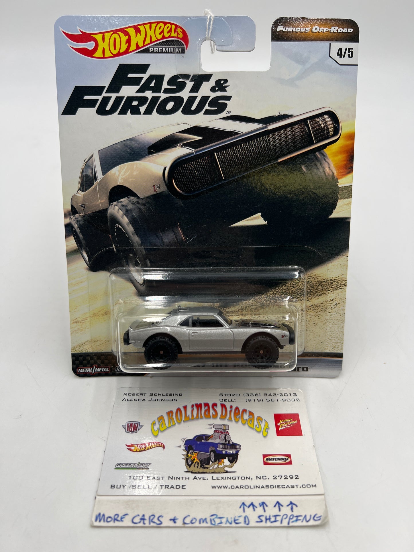 Hot Wheels Premium Fast & Furious 4/5 67 Off Road Camaro Silver 249H