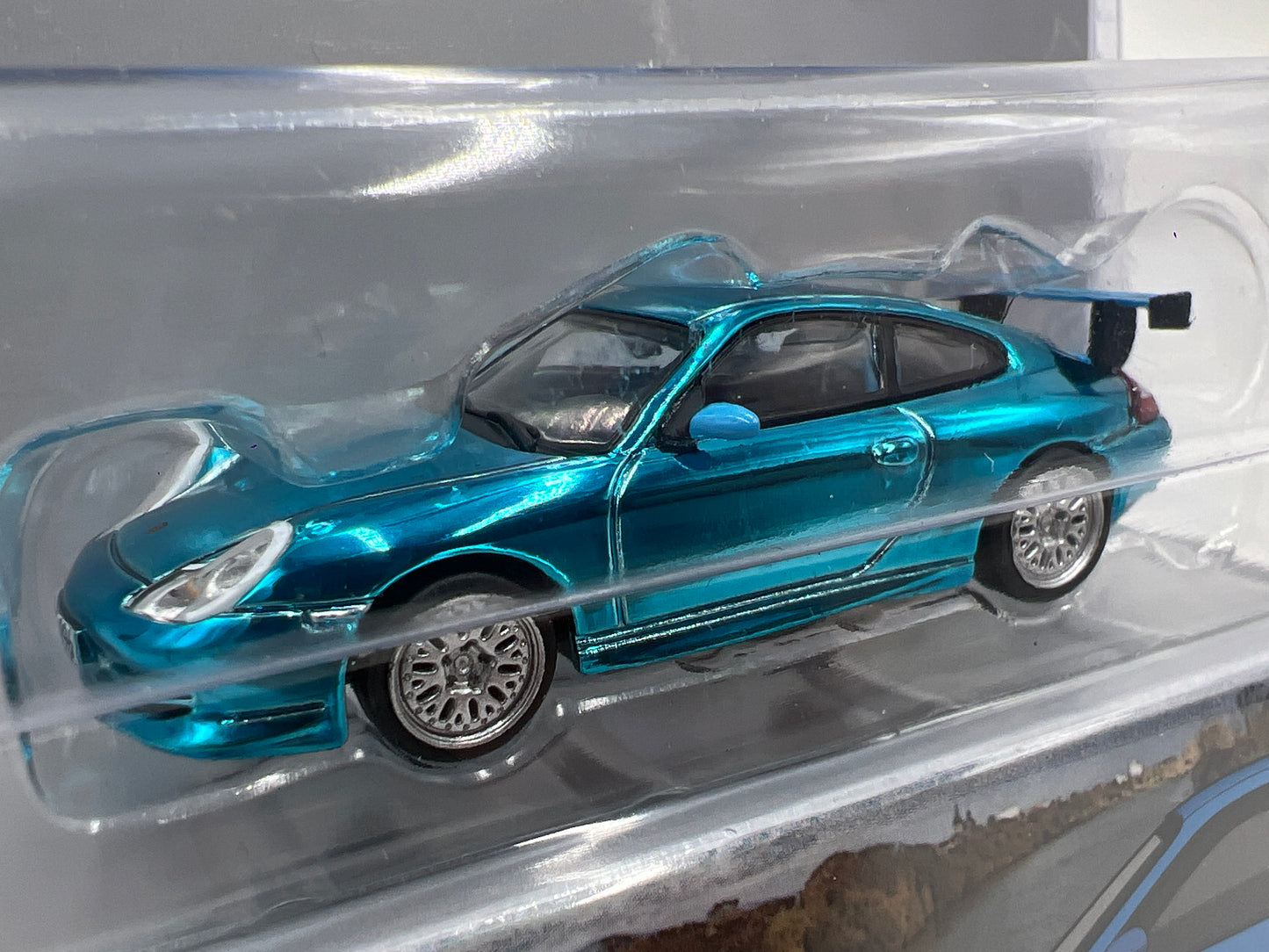 Tarmac Works x IXO Models Mijo Exclusives CHASE Porsche 911 GT3 Type 996 Light Blue Chrome