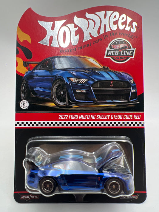 2026 Hot Wheels RLC 2022 Ford Mustang Shelby GT500 Code Red Blue W/Protector
