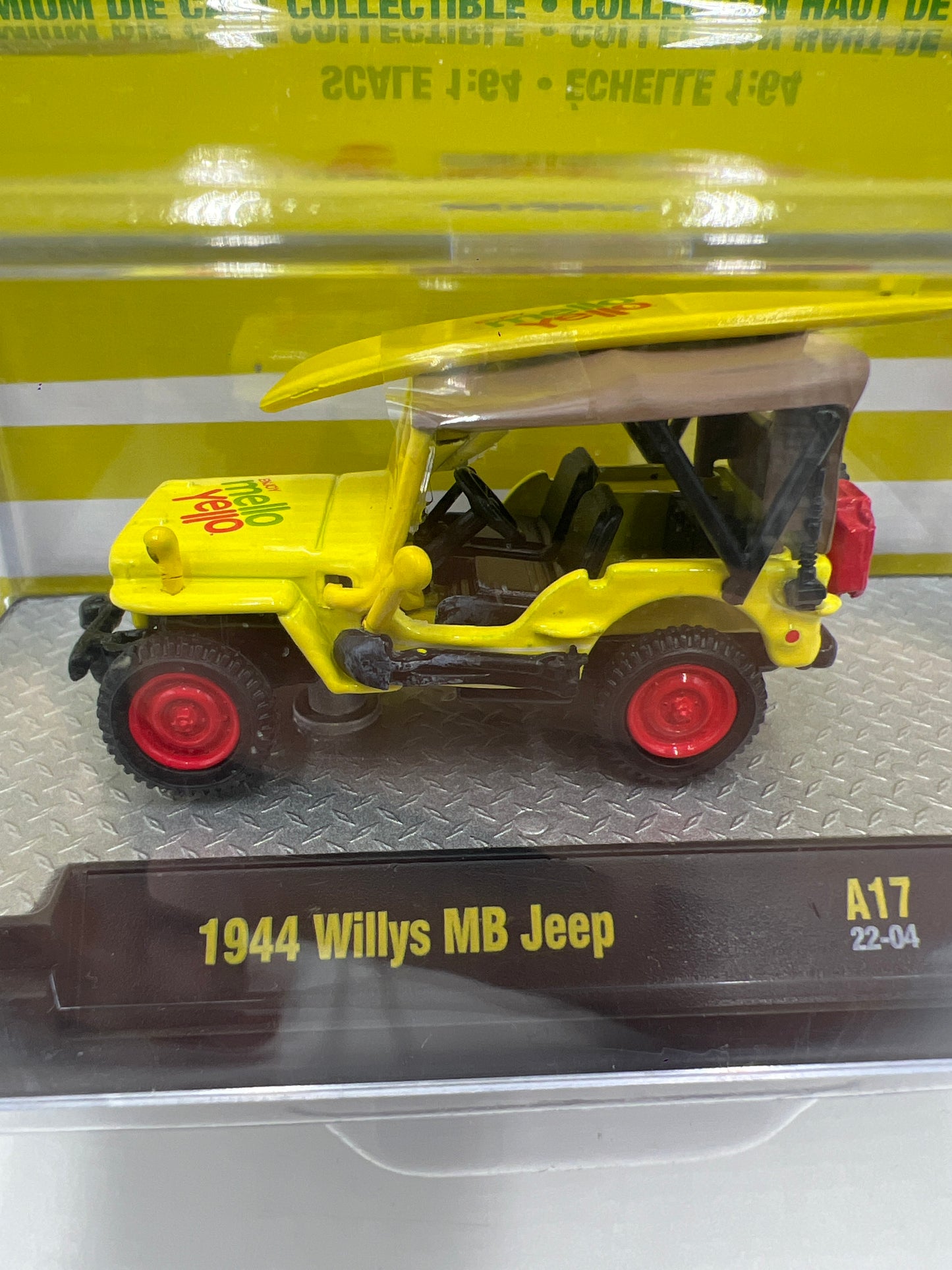 M2 Machines Mello Yello 1944 Willys MB Jeep Yellow A17 200D