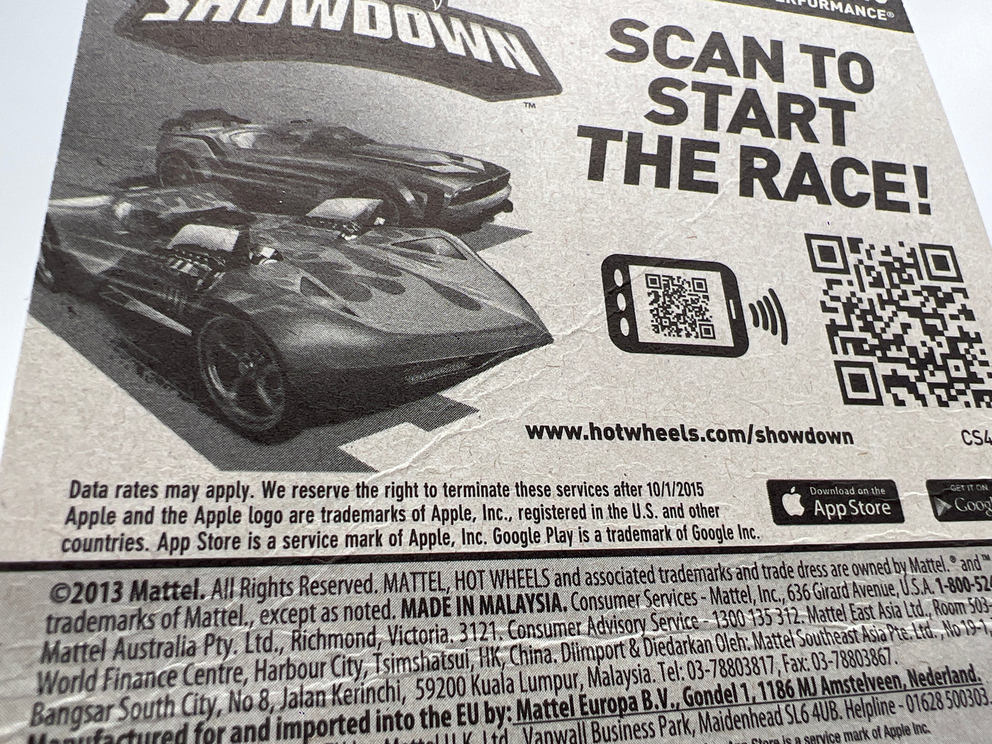 2015 Hot Wheels City #16 83 Chevy Silverado Fram Orange W/Protector Bad Card