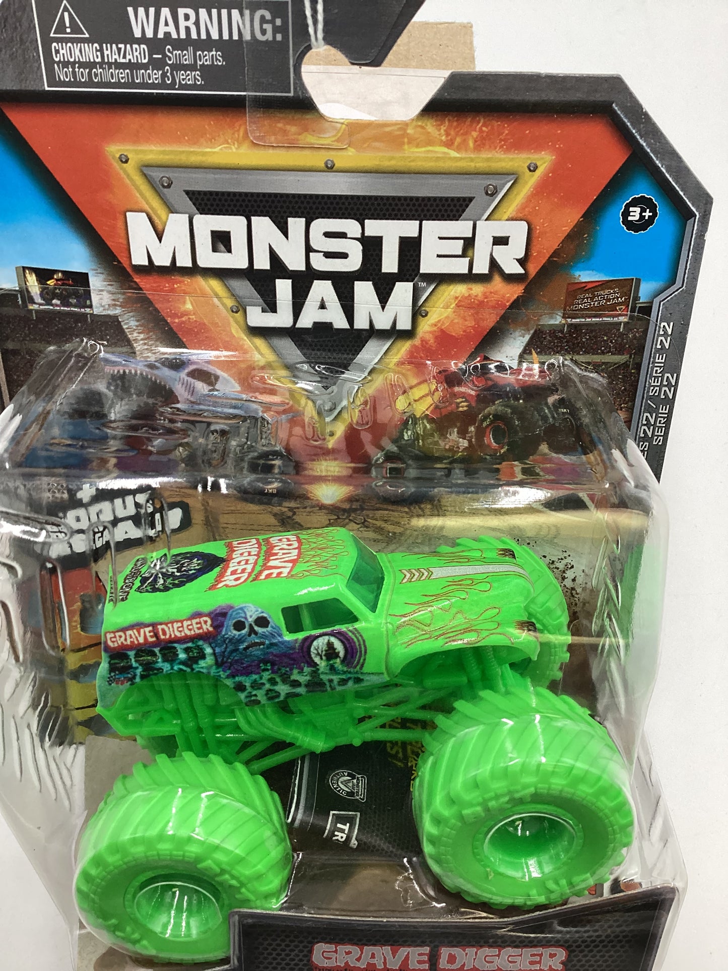 2022 Monster Jam Series 22 Grave Digger Green W/Green Wheels 124D