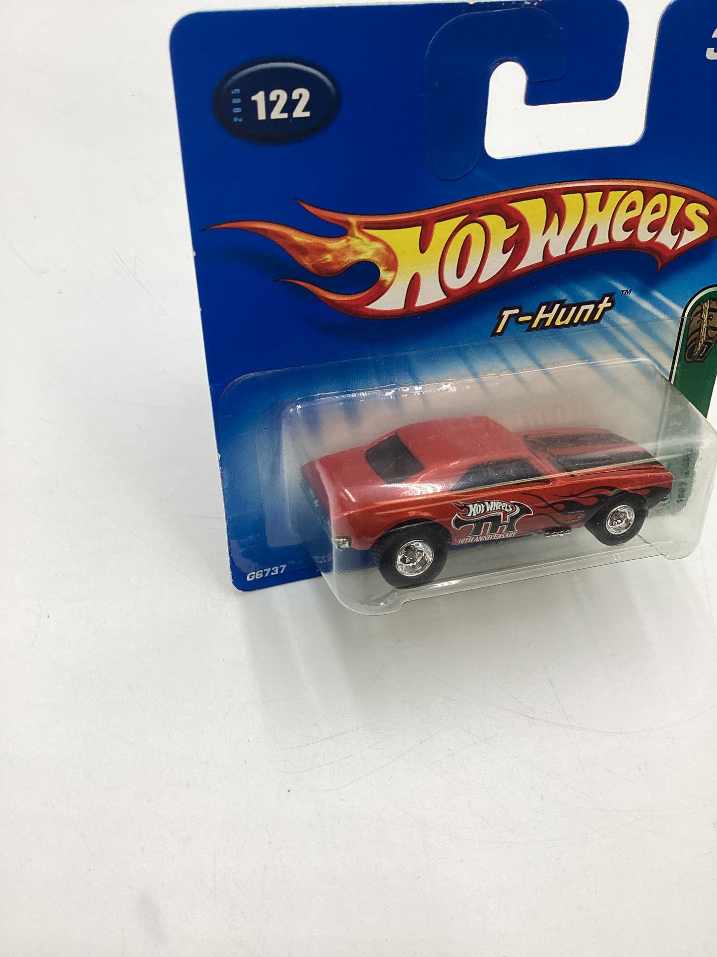 2005 Hot Wheels #122 Treasure Hunt 1967 Camaro Red Short Card W/protector