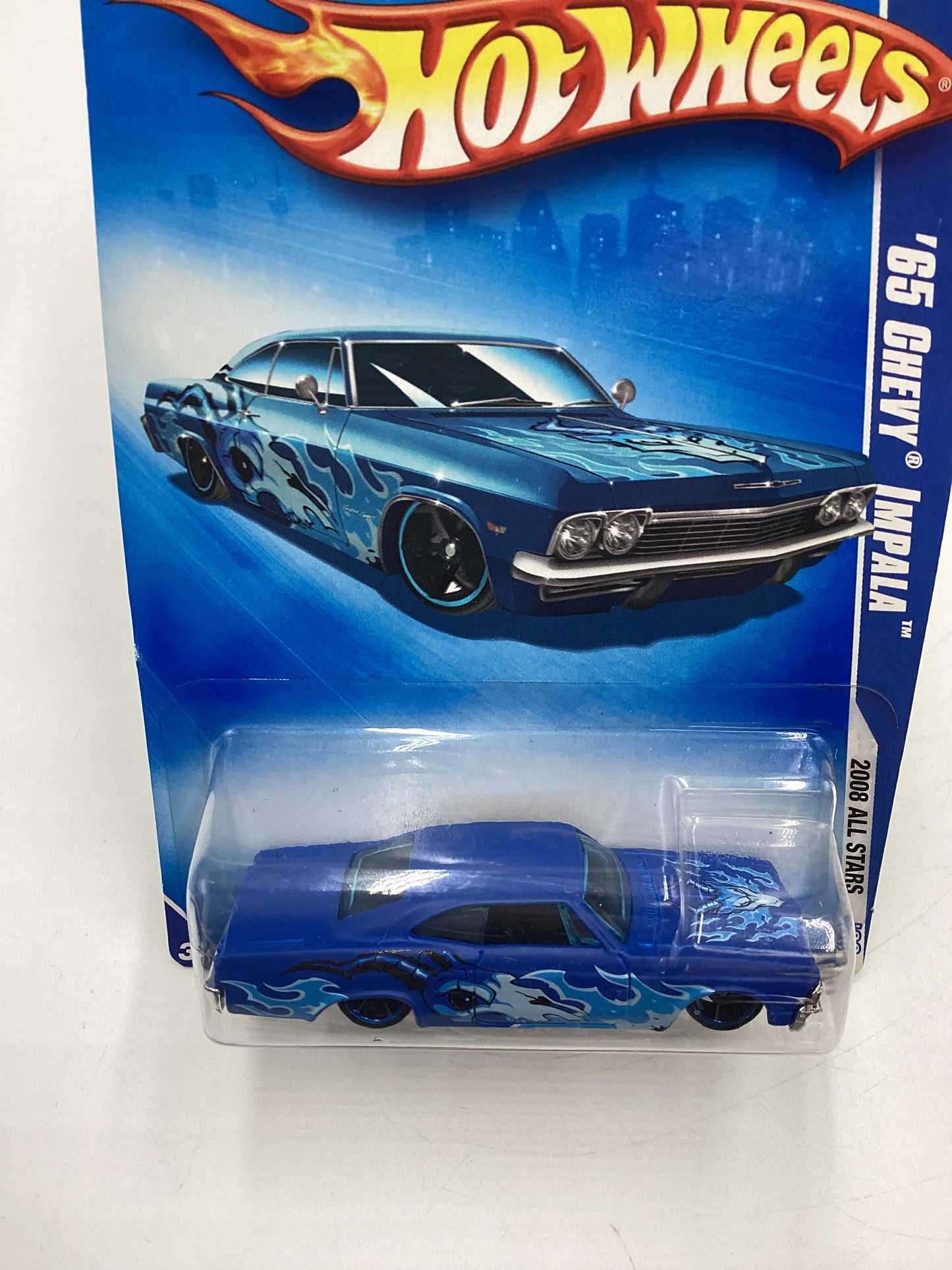 2008 Hot Wheels All Stars #58 65 Chevy Impala Blue