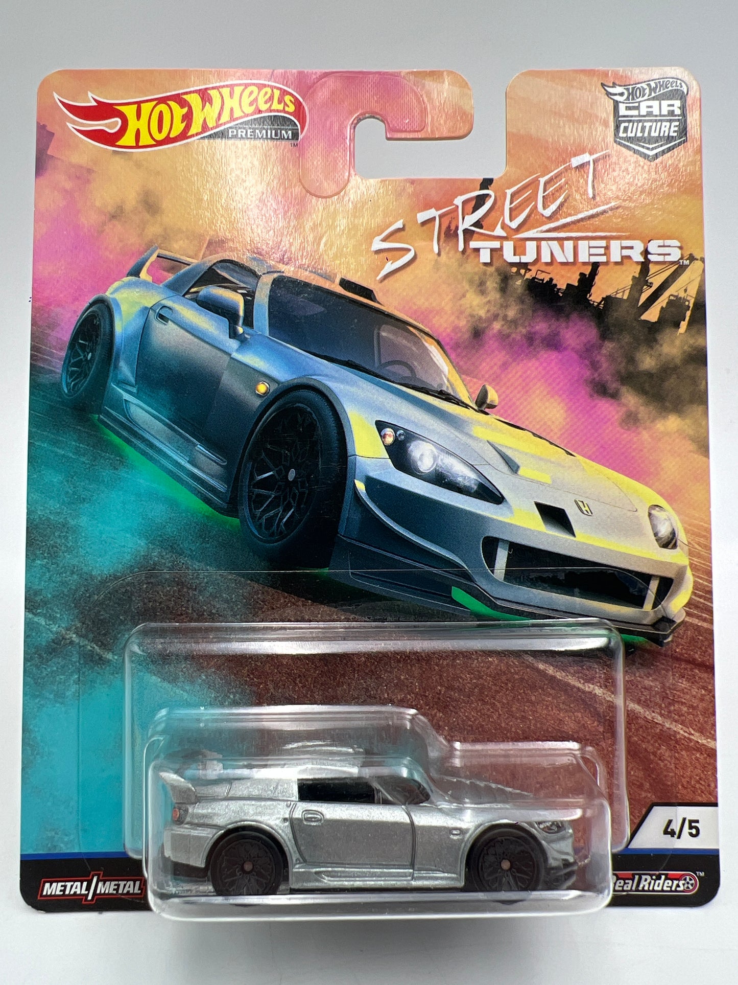 Hot Wheels Premium Street Tuners #4 Honda S2000 Silver W/Protector