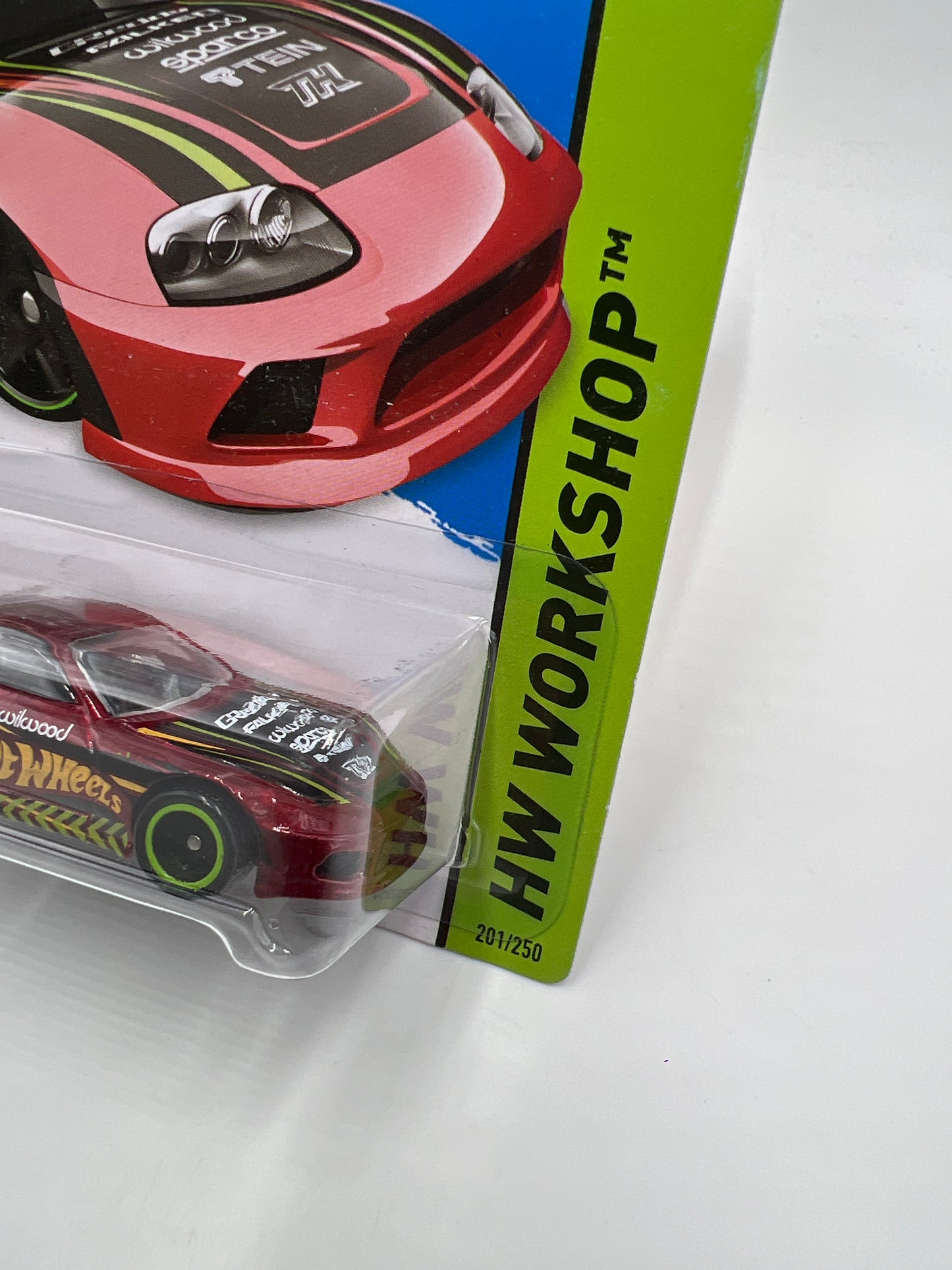 2015 Hot Wheels Super Treasure Hunt #201 Toyota Supra Red W/Protector