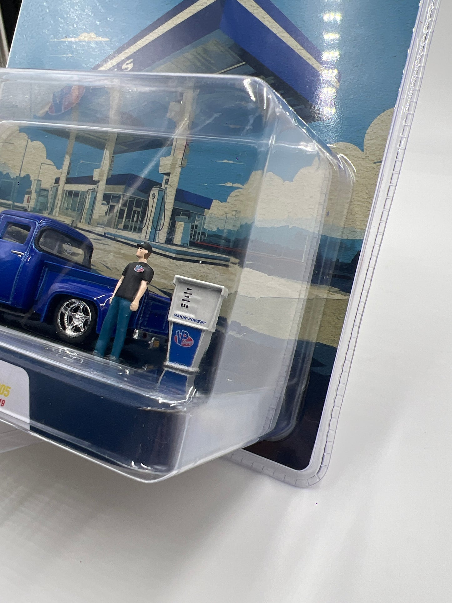 2024 M2 Machines Diorama R05 1956 Ford F-100 Truck Custom Blue