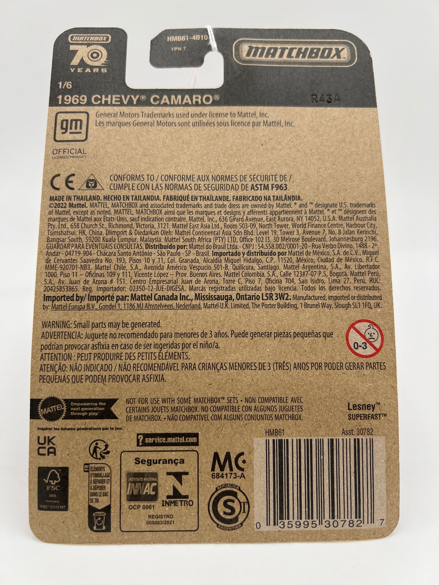 Matchbox 70 Years Red Target Exclusive #1 1969 Chevy Camaro Red