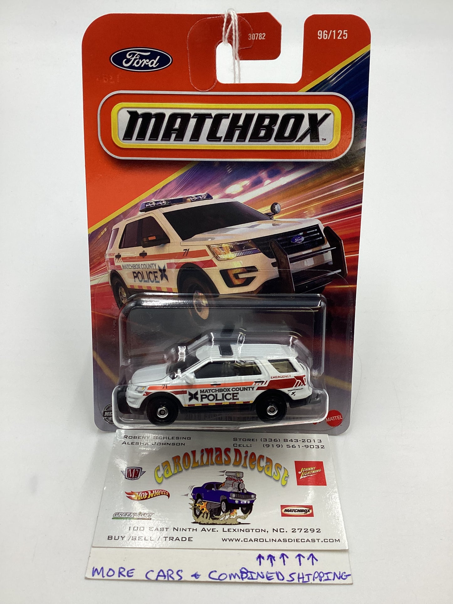 2025 Matchbox #96 2016/Ford Interceptor Utility White