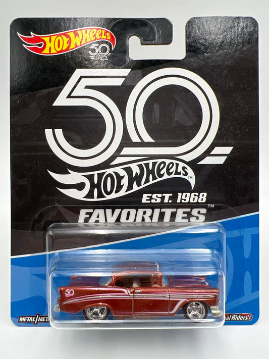 Hot Wheels Premium 50th Favorites #1 56 Chevy Red 244O