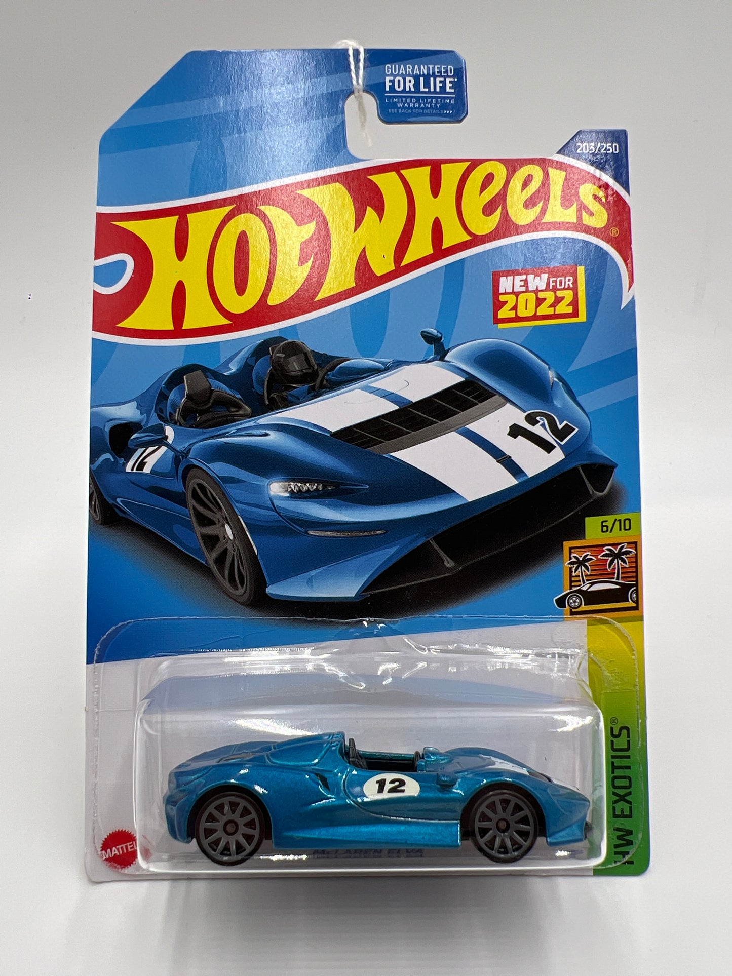 2022 Hot Wheels Exotics #203 McLaren Elva Blue 103C