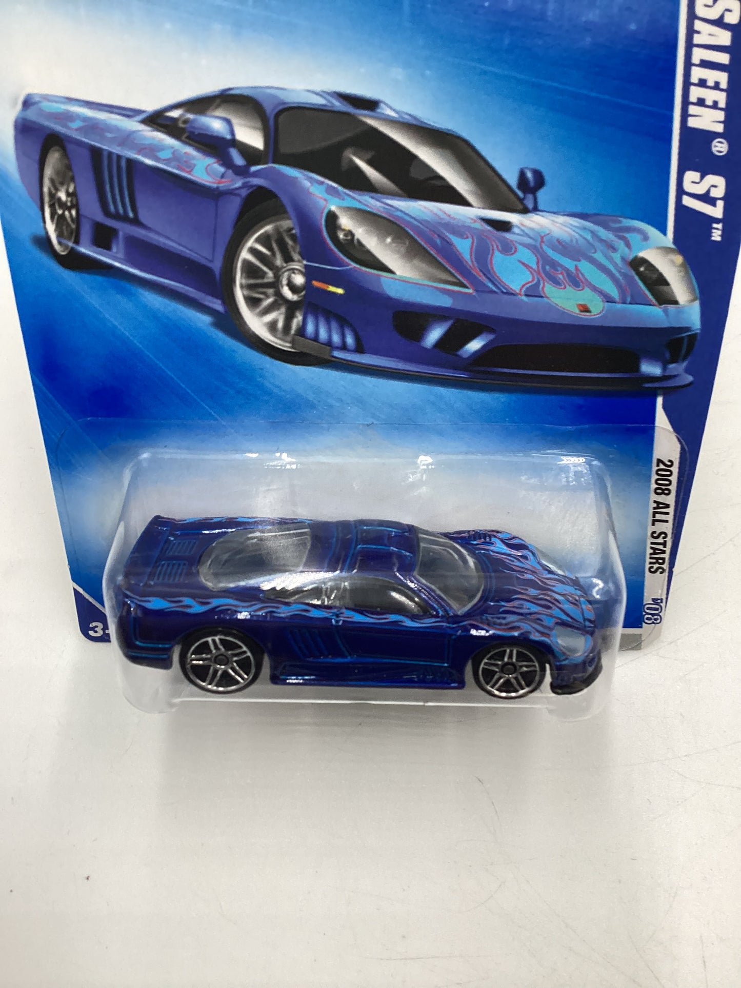 2008 Hot Wheels All Stars #72 Saleen S7 Blue 28D