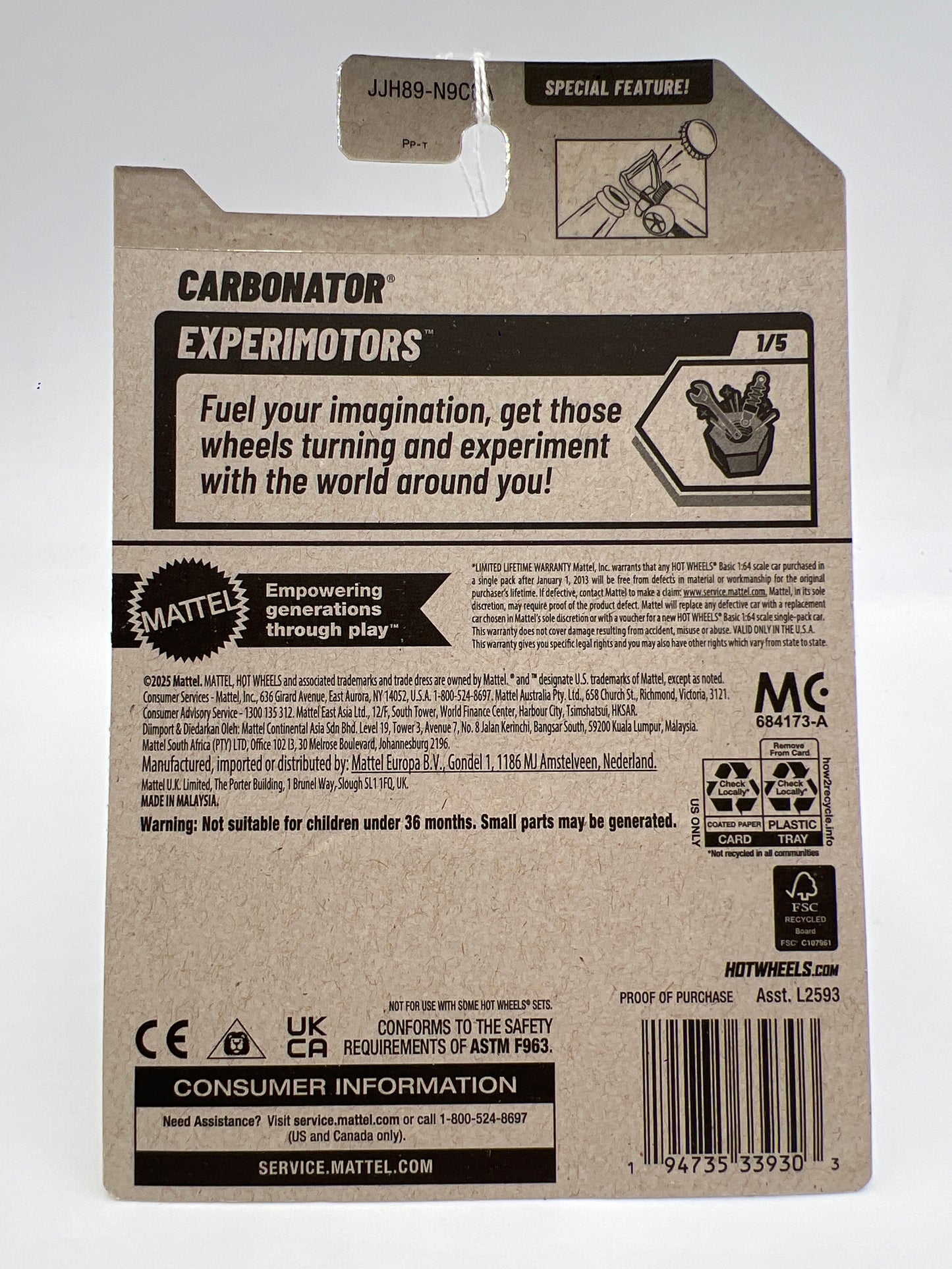 2026 Hot Wheels A Case Experimotors #12 Happy New Year Carbonator Green 112H