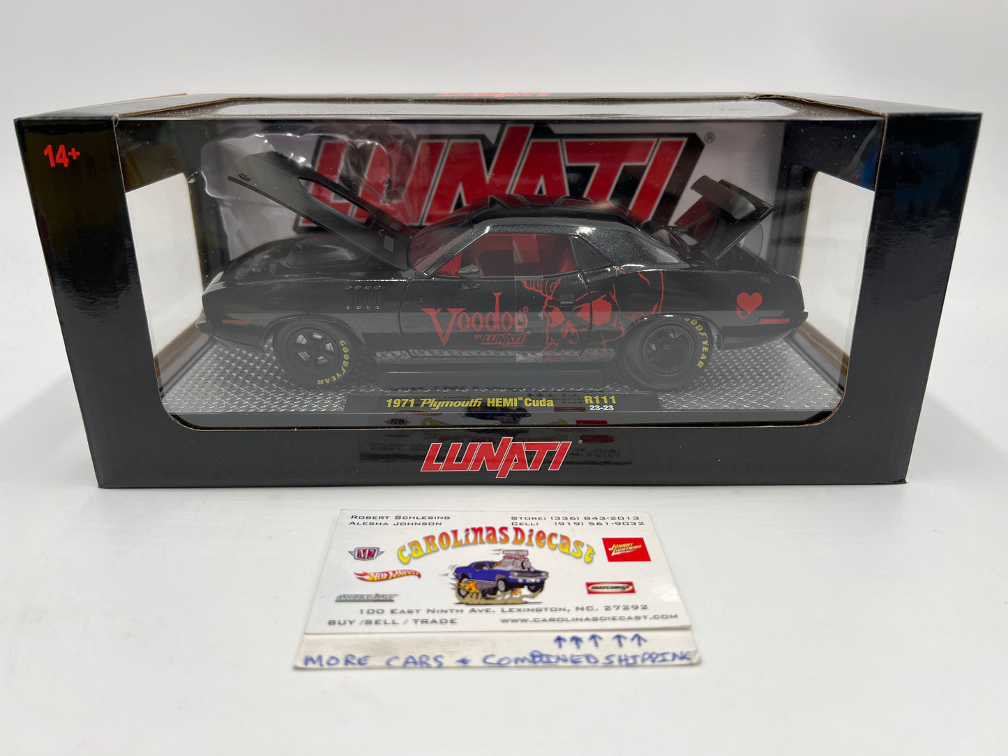 M2 Machines 1/24 Voodoo By Lunati 1971 Plymouth Hemi Cuda Black R111
