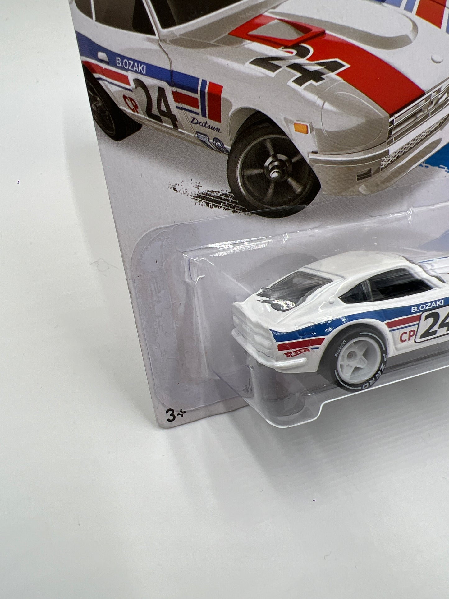 Hot Wheels Datsun 240Z White Wheel Swap Custom On Card W/Protector SR