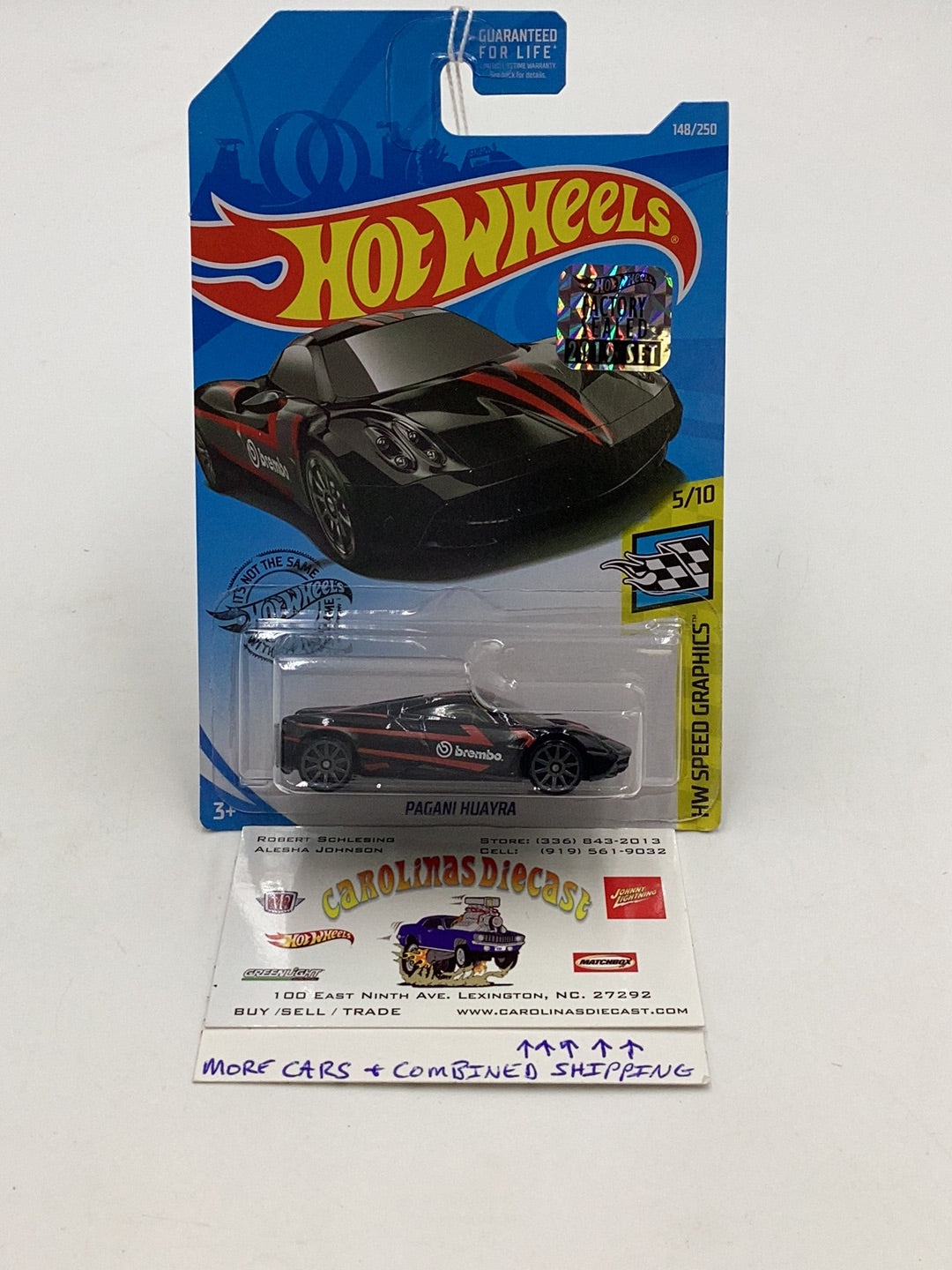 2019 Hot wheels #148 Pagani Huayra factory sealed black 104A