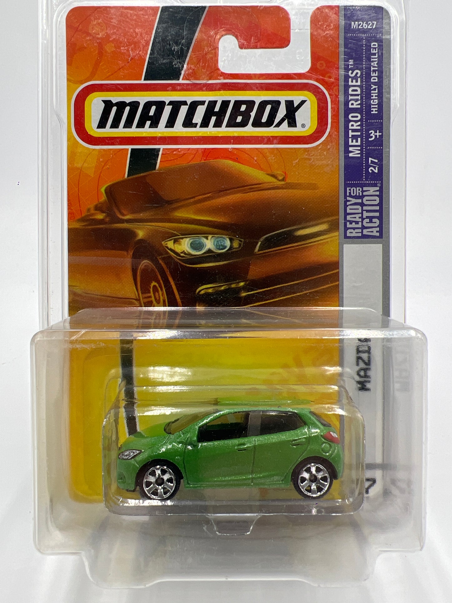 Matchbox #27 Metro Rides Mazda 2 Green W/Protector