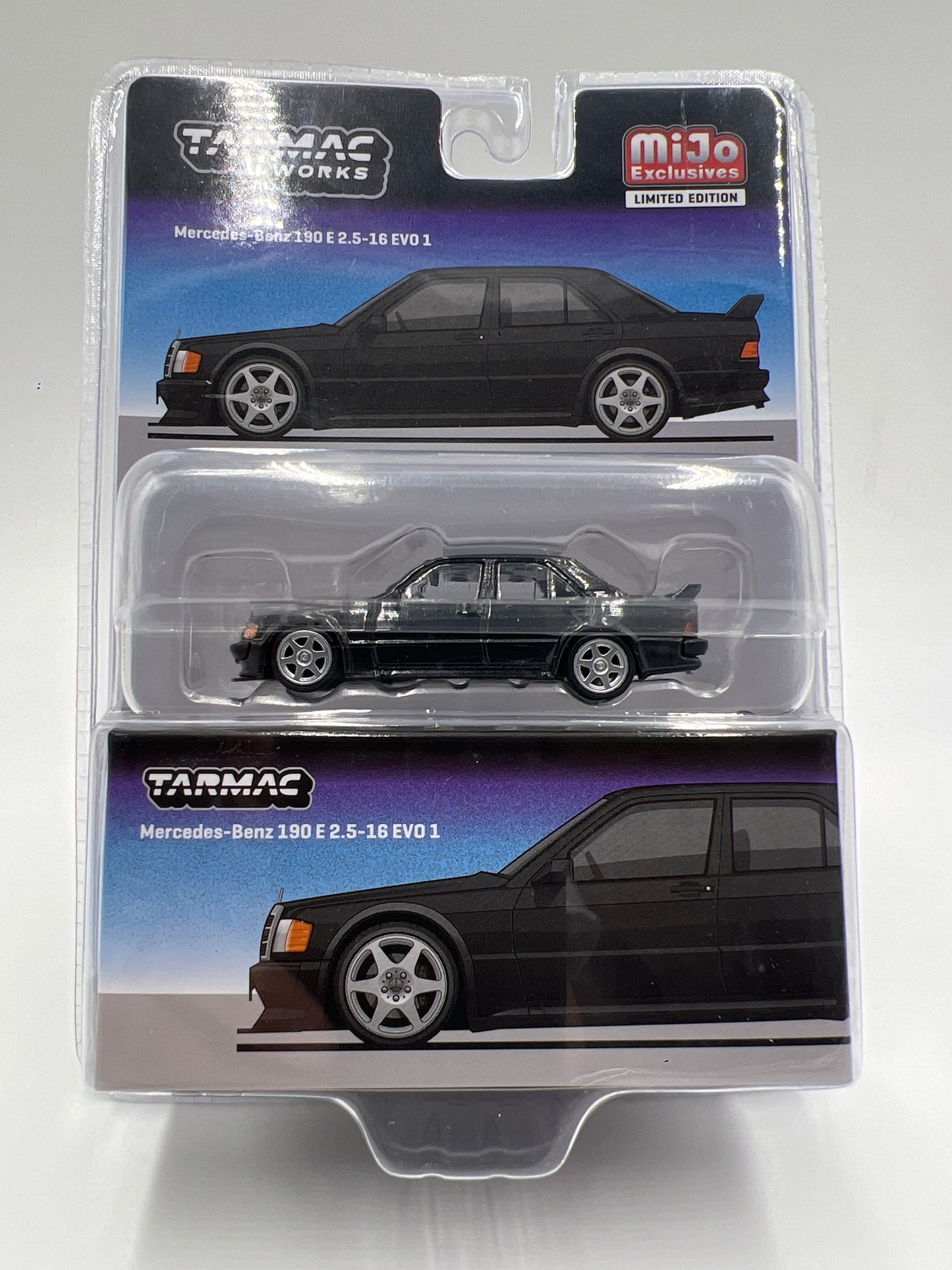 Tarmac Works x Global 64 Mijo Exclusives Mercedes-Benz 190 E 2.5-16 EVO 1 Black