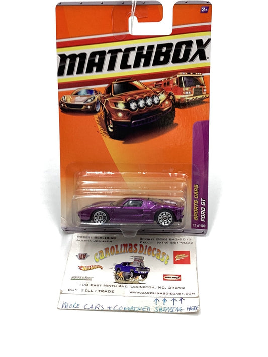 Matchbox 2010 #13 Ford GT purple 21G