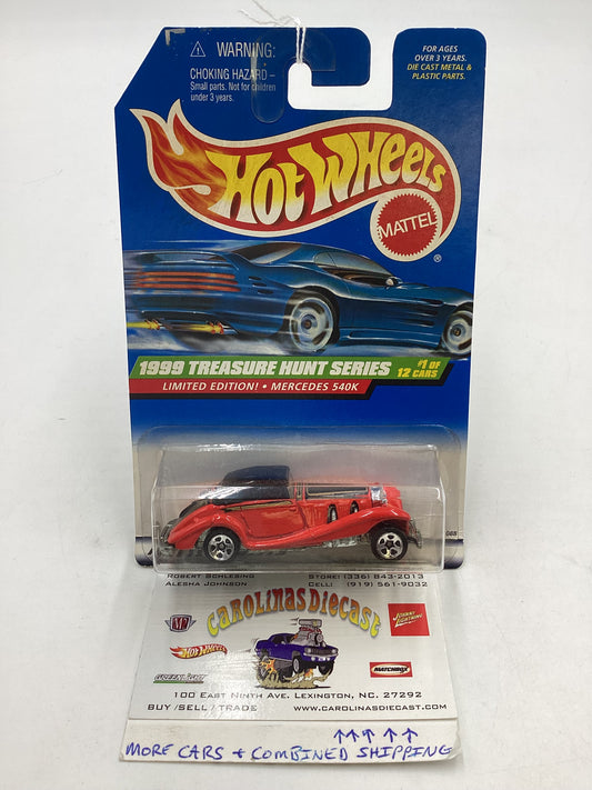 1999 Hot Wheels Treasure Hunt 1/12 Mercedes 540K #929 277C