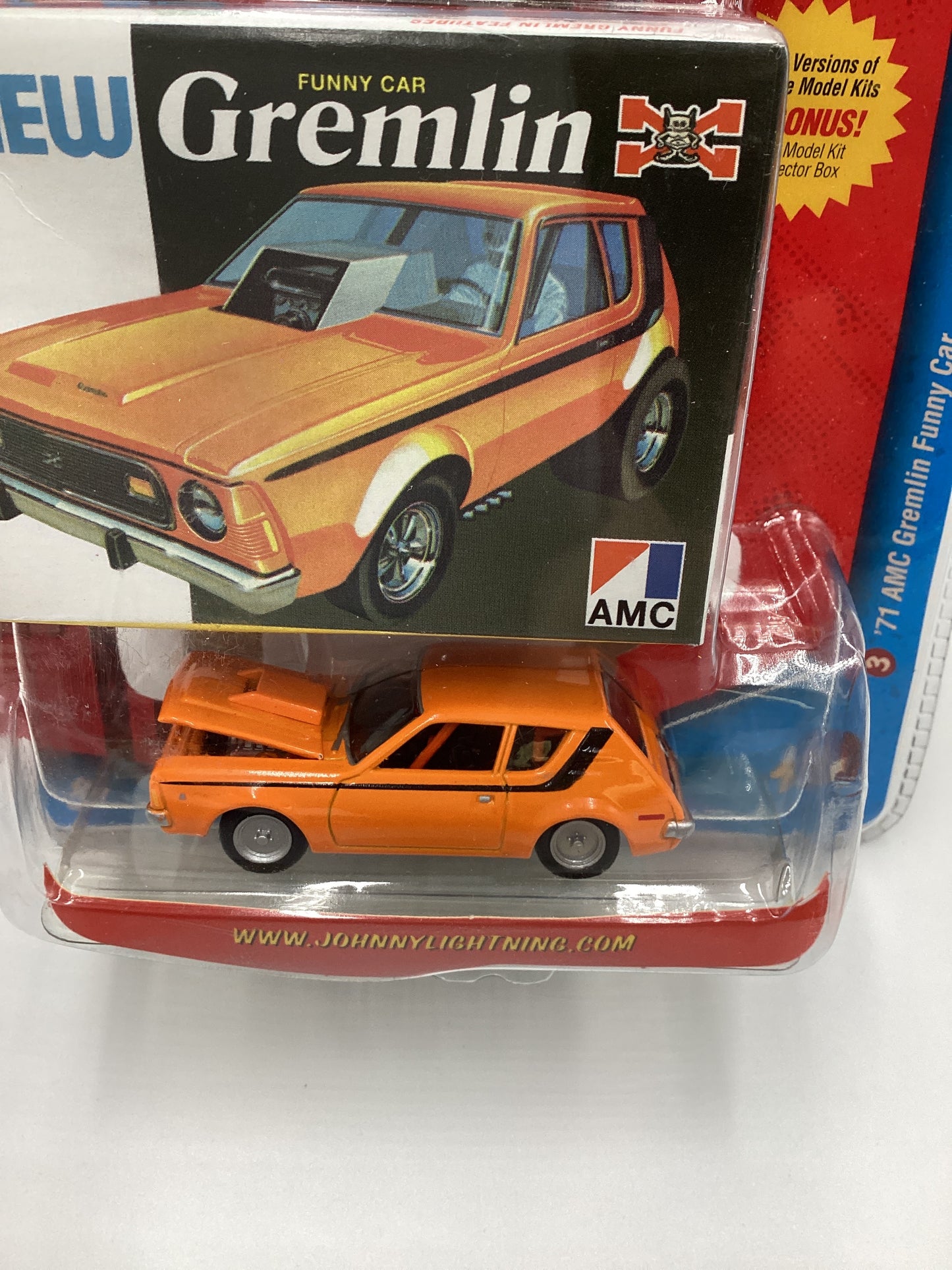 Johnny lightning Classic Plastic Release 1 #3 71 AMC Gremlin Funny Car Orange 232C