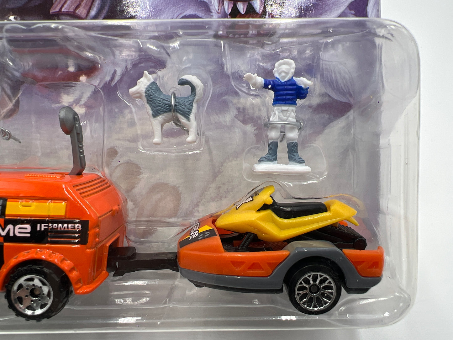 Matchbox Hitch N Haul Snow Attack Snow Truck & Snowmobile