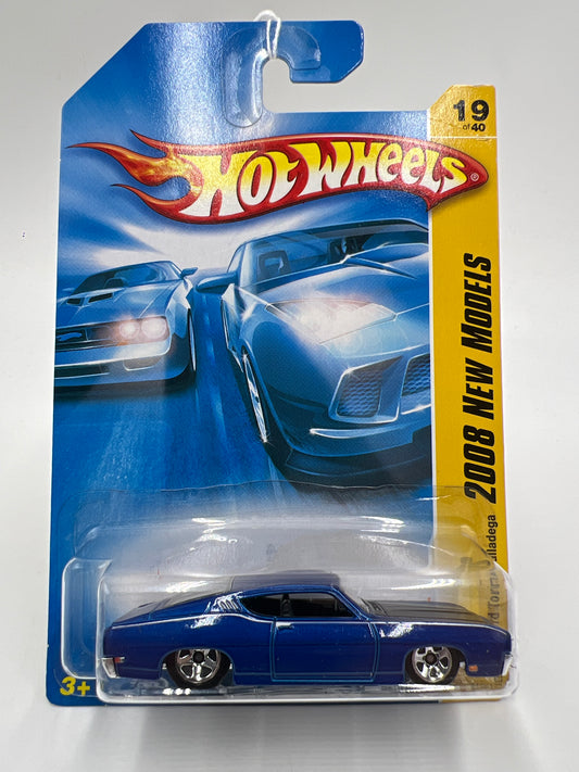 2008 Hot Wheels New Models #19 69 Ford Torino Talladega Blue 20D