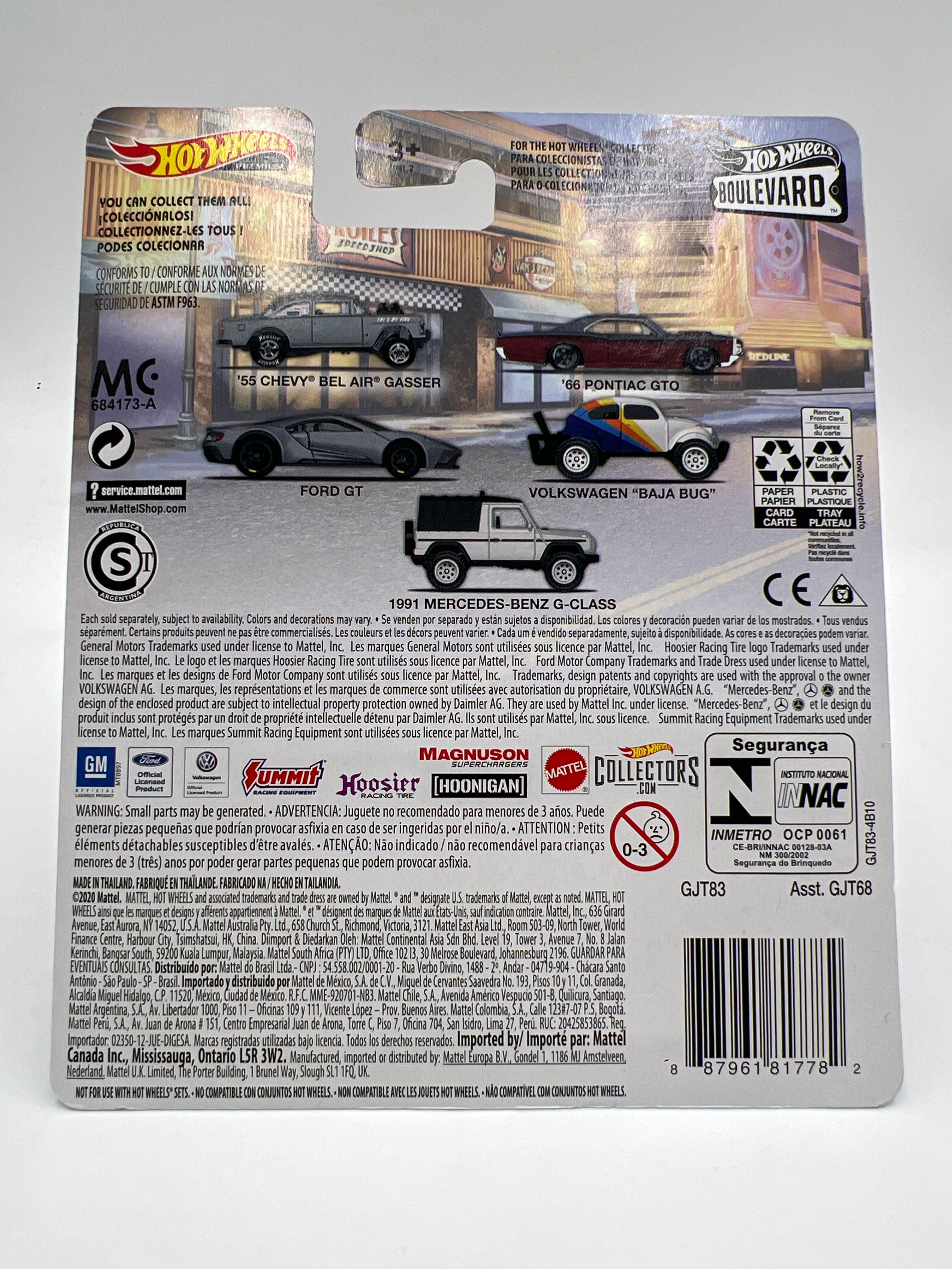 Hot Wheels Premium Boulevard #13 Ford GT Gray VHTF 6 Spoke Wheel