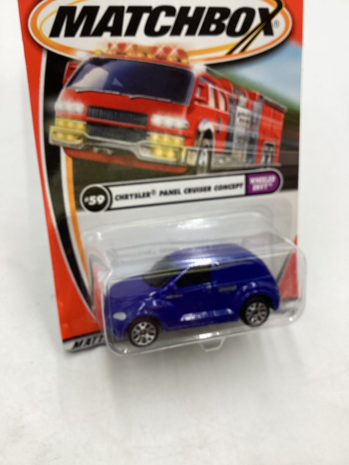 Matchbox #59 MBX Wheeled Envy Chrysler Panel Cruiser Concept Blue 208F