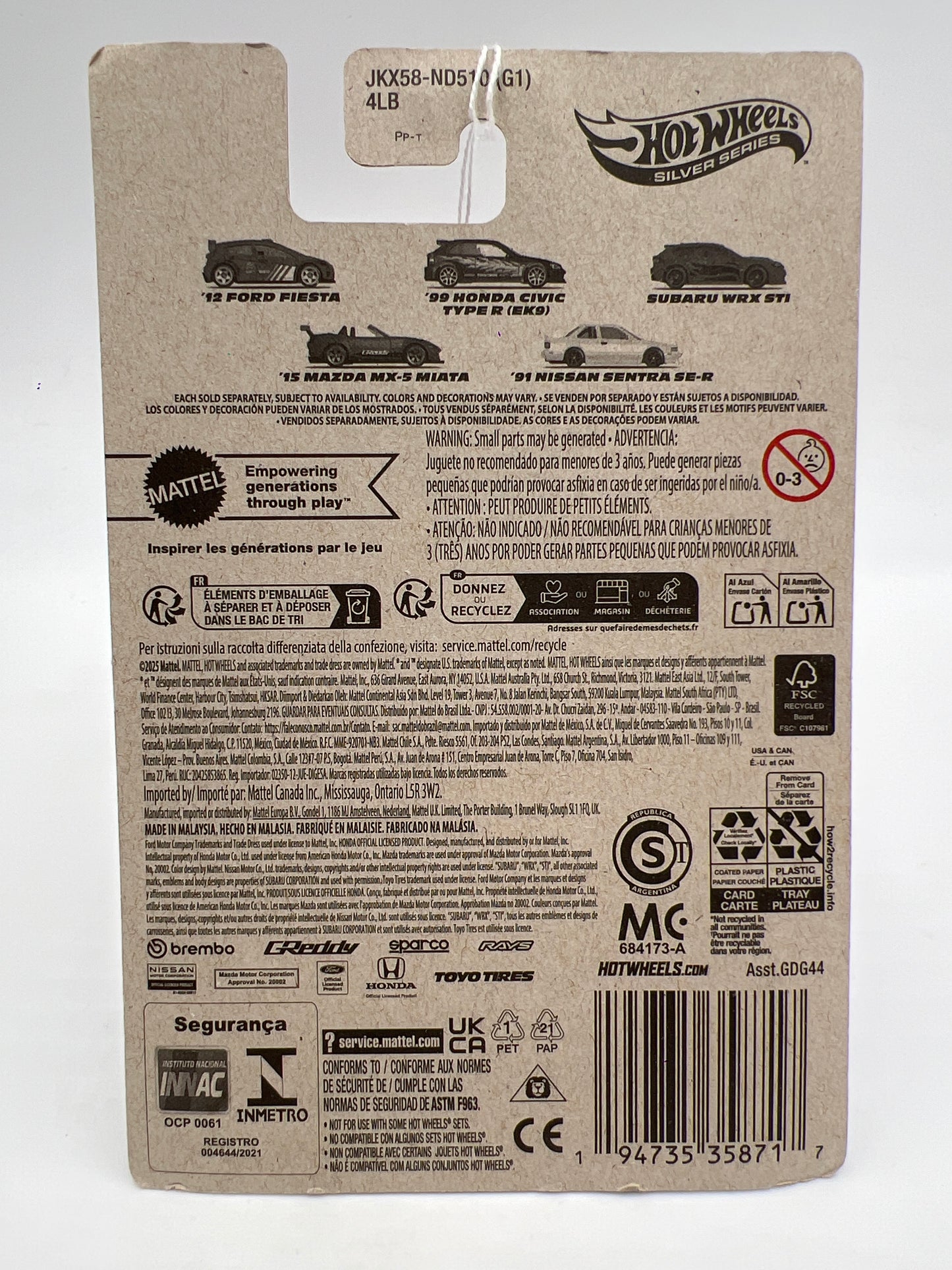 2025 Hot Wheels Silver Series Compact Kings #1 12 Ford Fiesta Red 161H