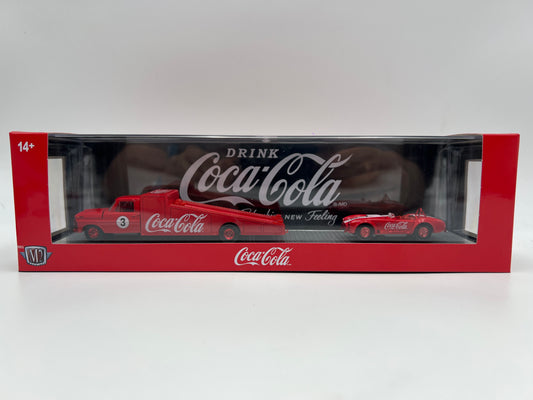 M2 Machines Haulers TW45 CHASE Coca Cola 1969 Ford F-350 & 1965 Shelby 427 Cobra